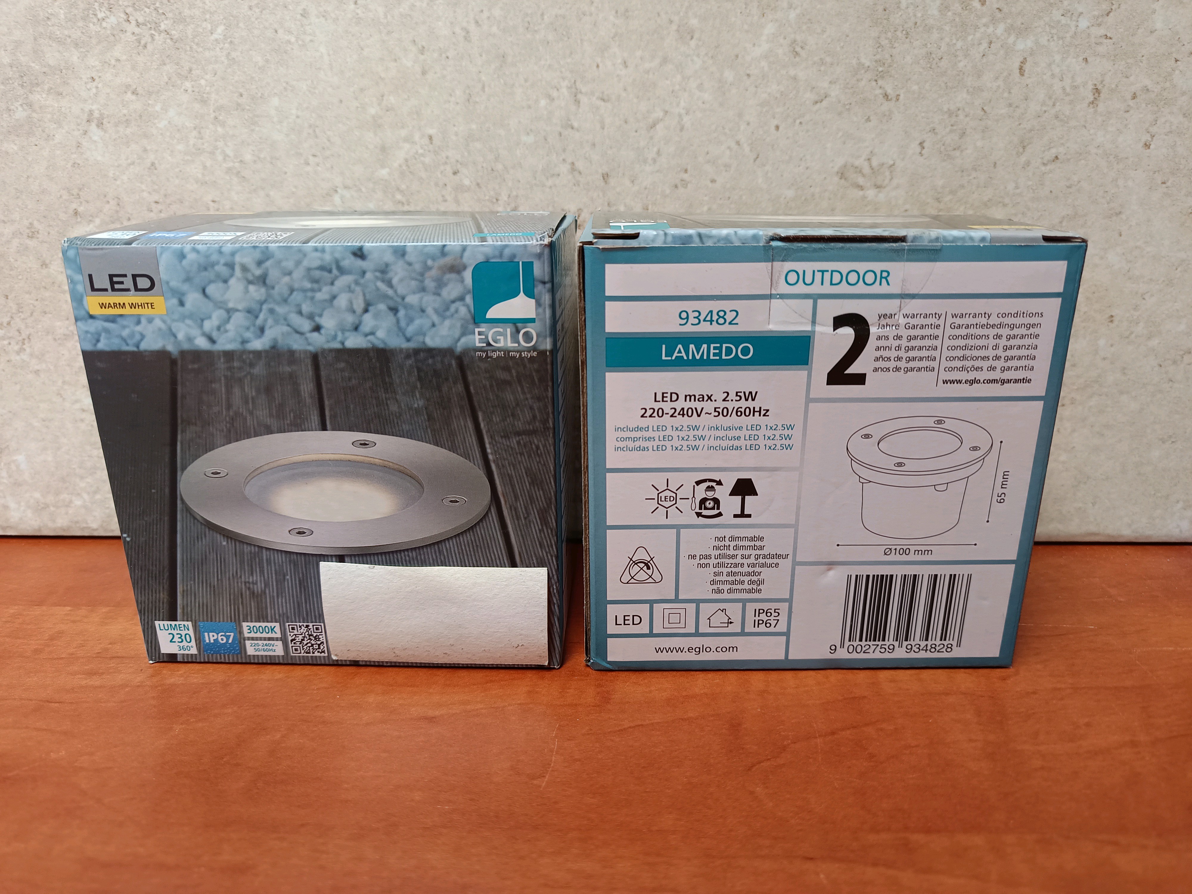 EGLO Lamedo 93482 spot encastré de sol extérieur LED (Ø100 mm)
