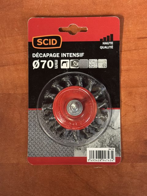 SCID brosse métallique circulaire Ø70 - décapage intensif