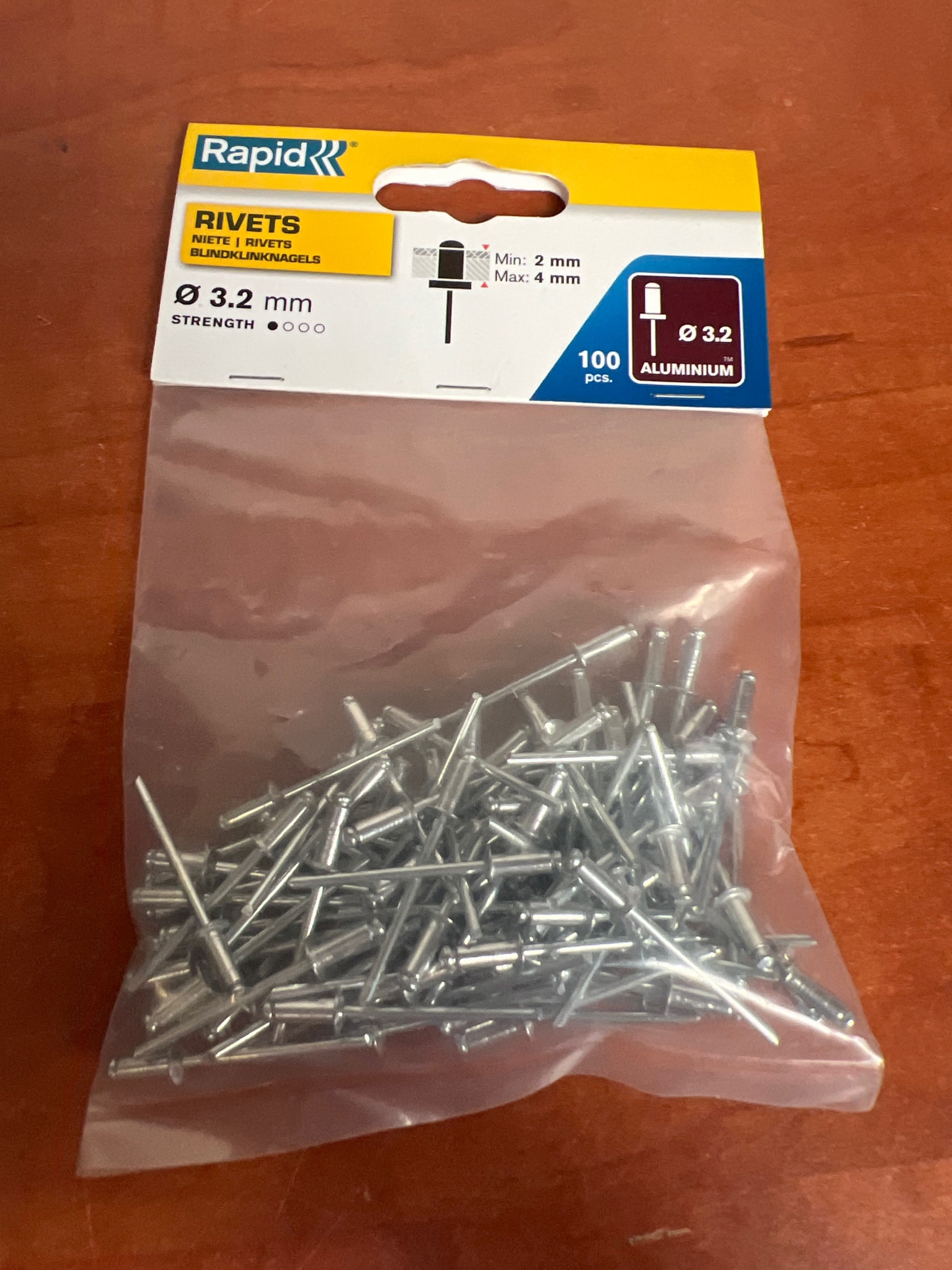 Rapid Rivets Ø 3.2 mm Aluminium - 100 pièces