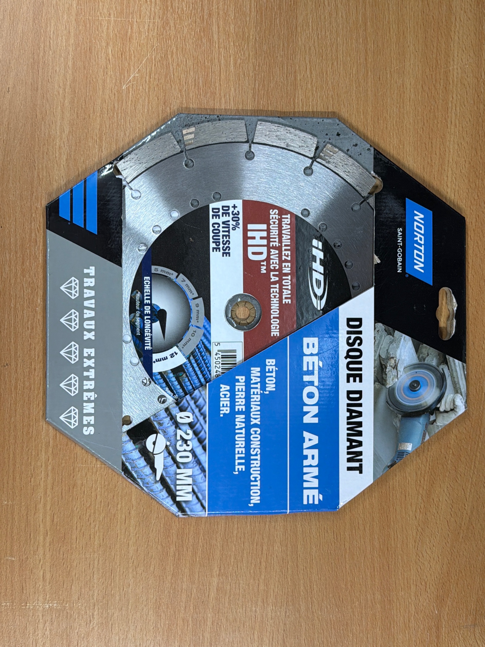 Norton Disque Diamant HJD Béton Armé Ø 230 mm