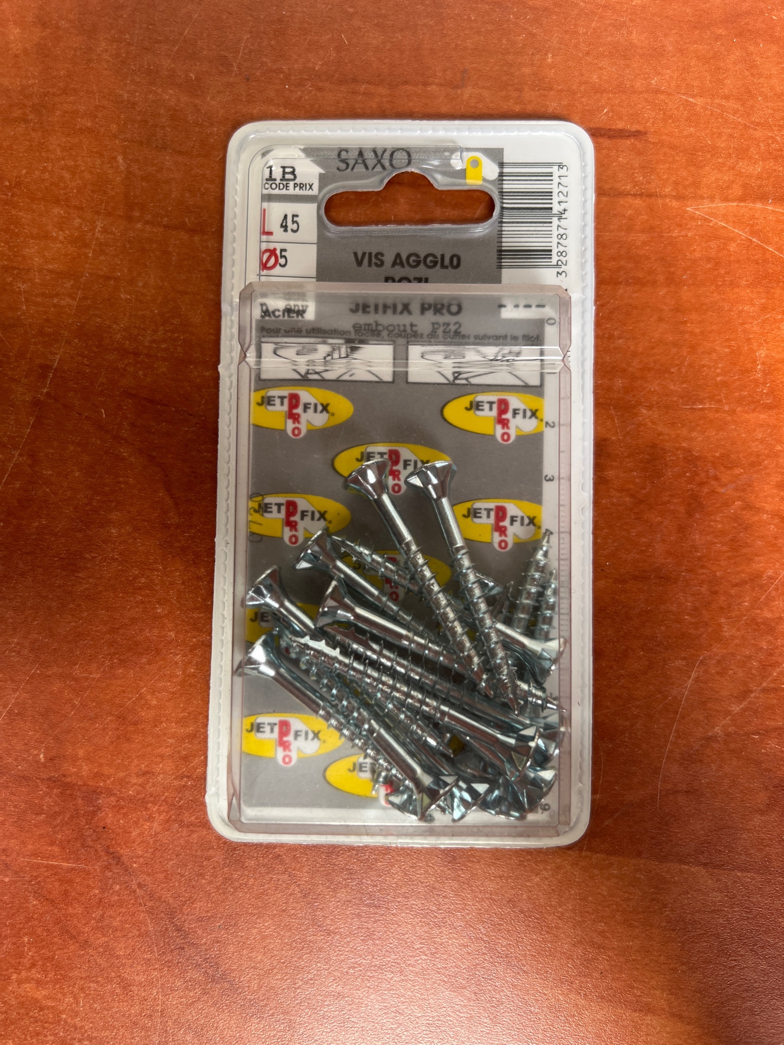 Saxo Jetfix Pro Vis Agglo acier zingué 45 mm Ø5