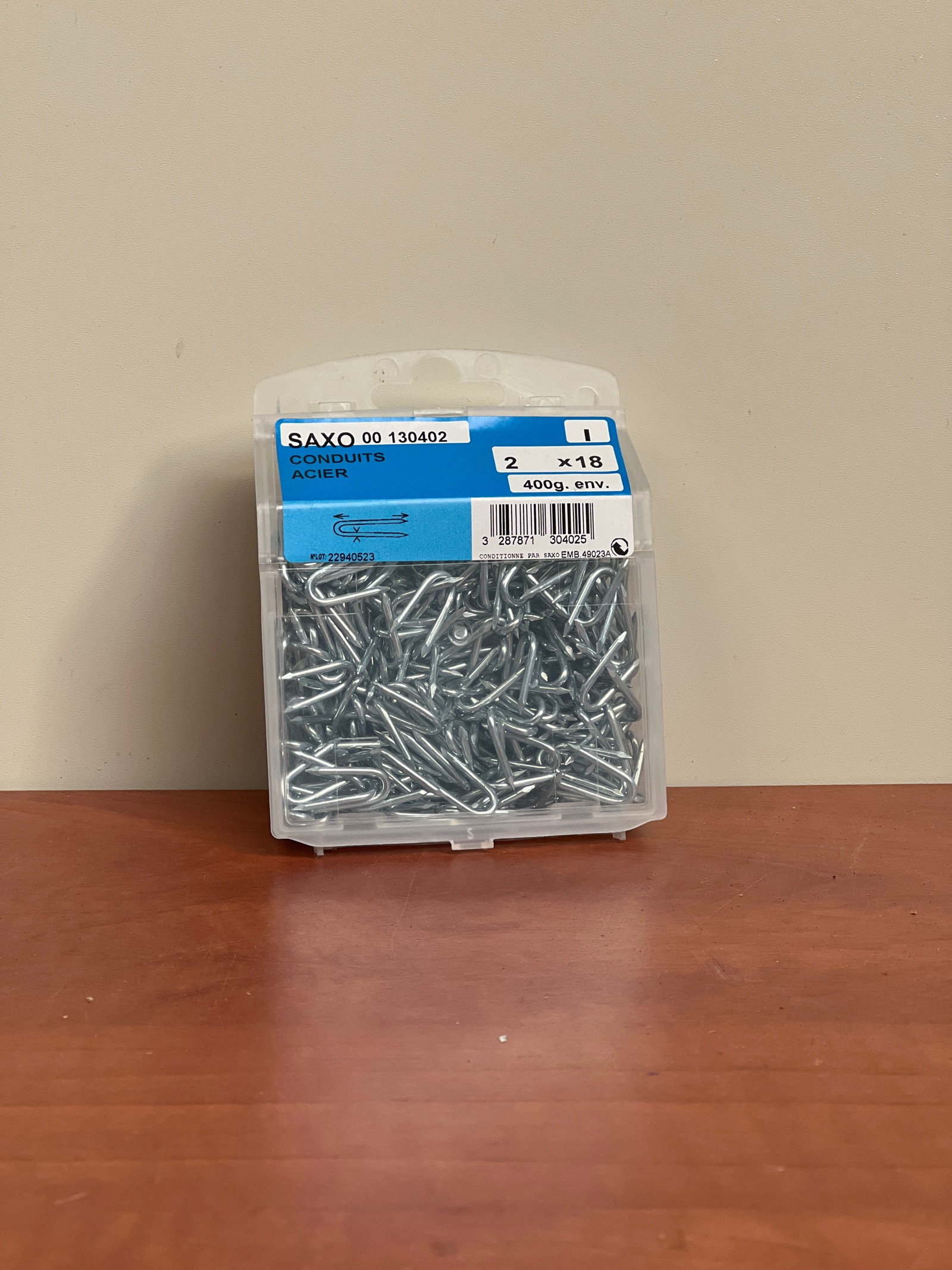 SAXO Conduits acier 2 x 18 - boîte 450 g env.