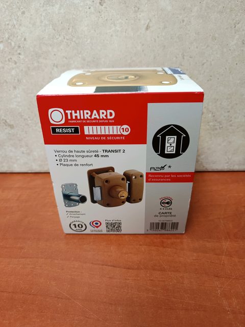 Thirard Transit 2 verrou de haute sûreté, cylindre 45 mm