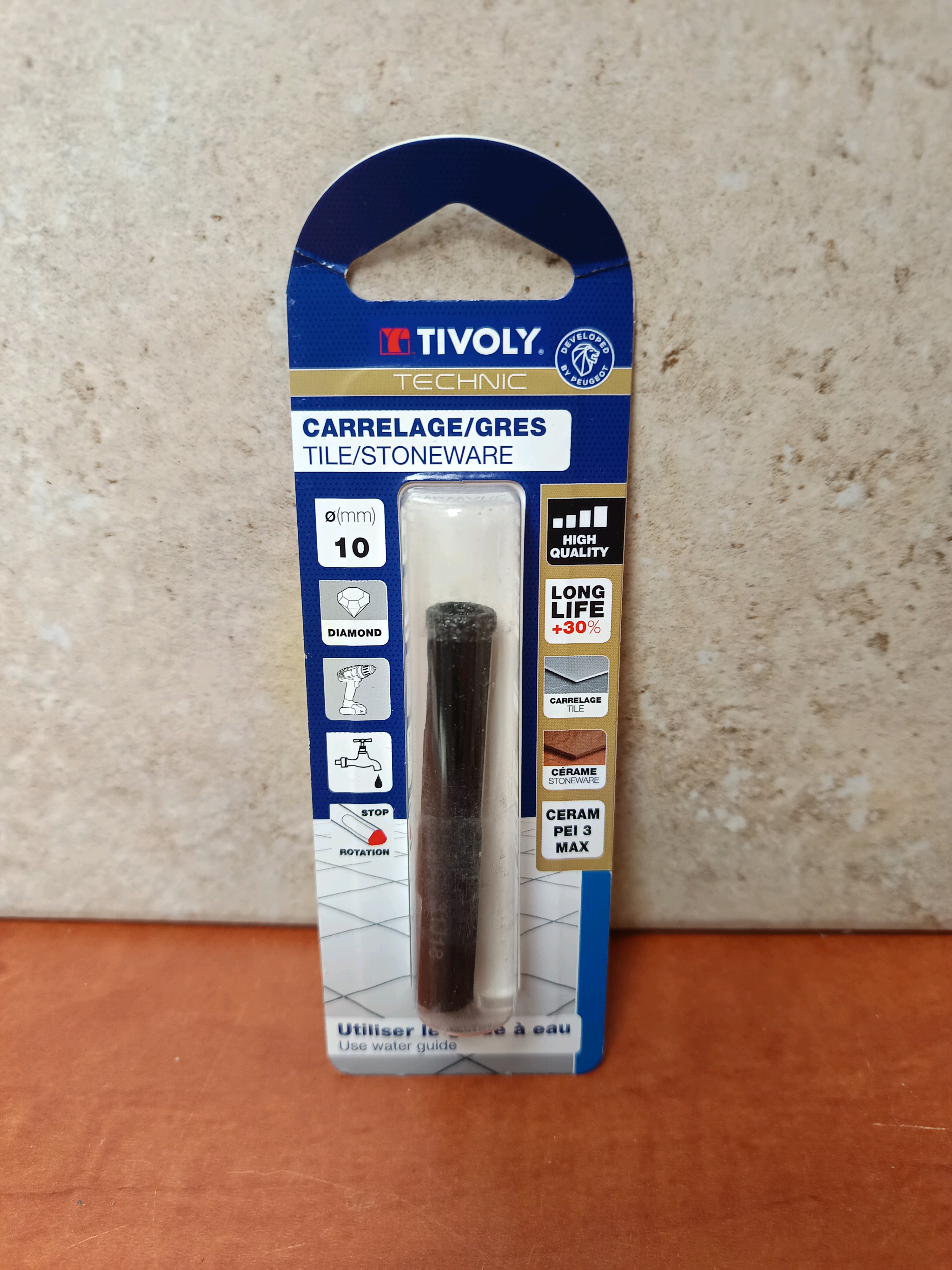 Tivoly Technic foret diamant carrelage/grès 10 mm