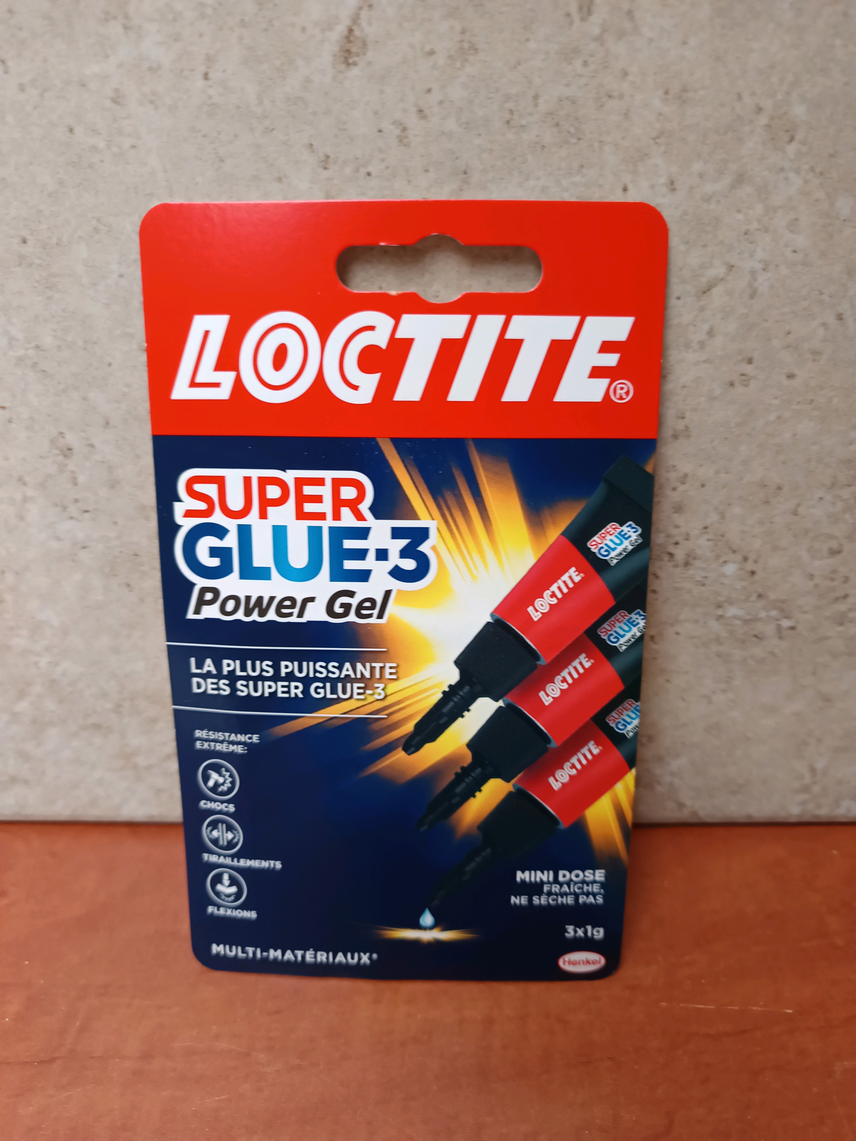 Loctite Super Glue-3 Power Gel mini dose 3 x 1 g