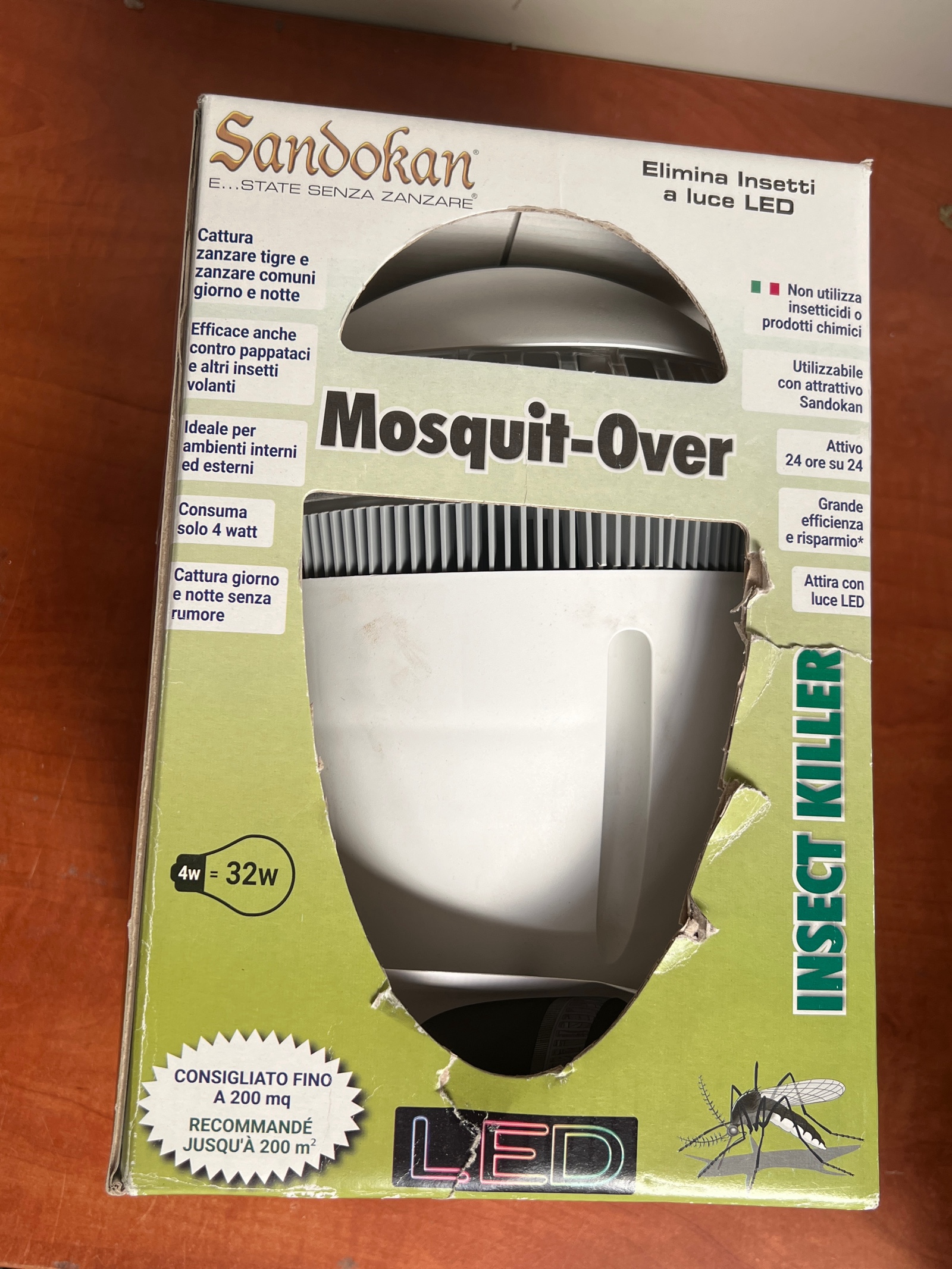 Sandokan Mosquit-Over piège anti-insectes LED
