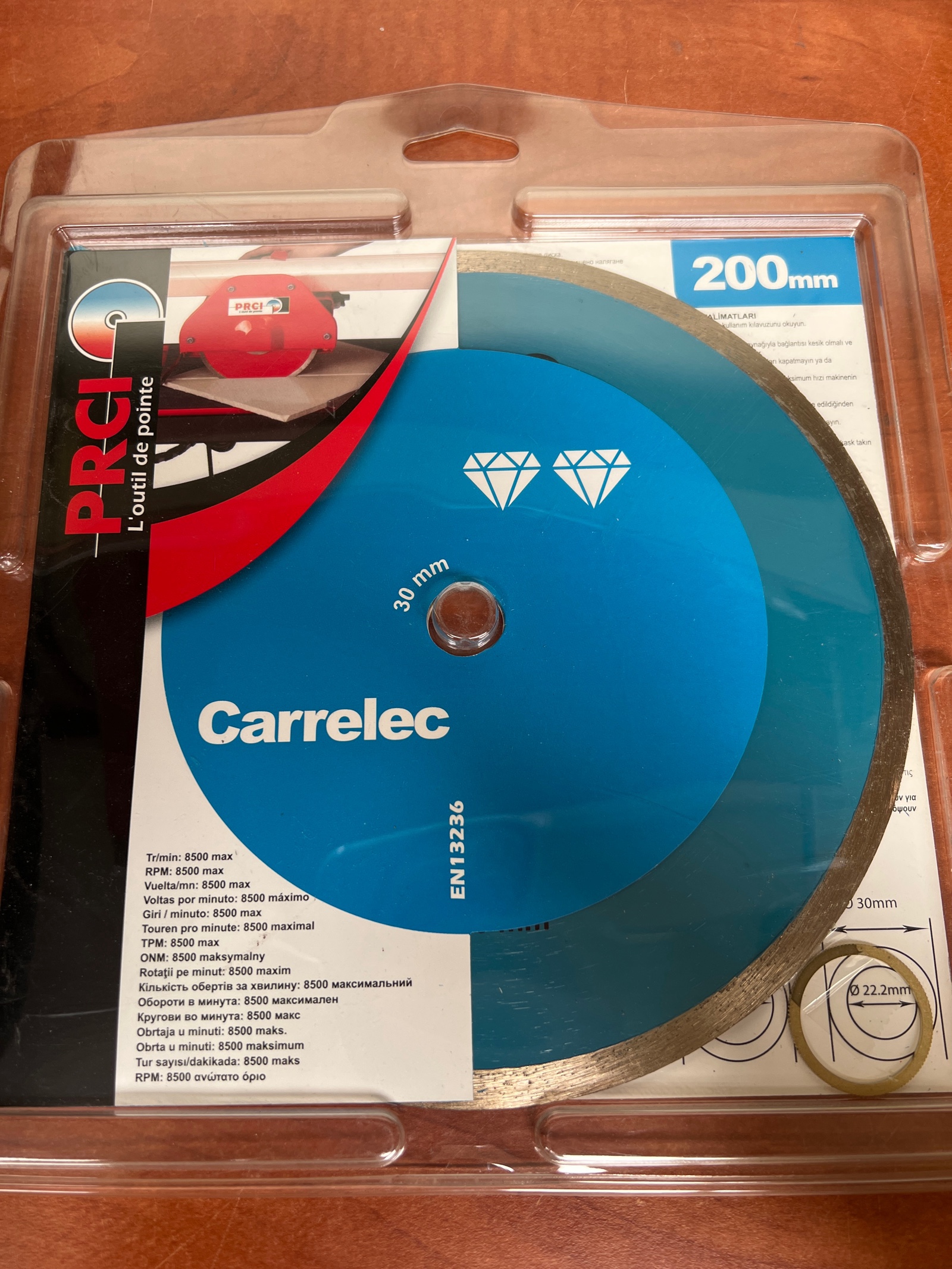 PRCI Carrelec disque diamant 200 mm