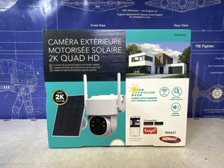 Caméra extérieure motorisée solaire 2K Quad HD Wi‑Fi Tuya IP66
