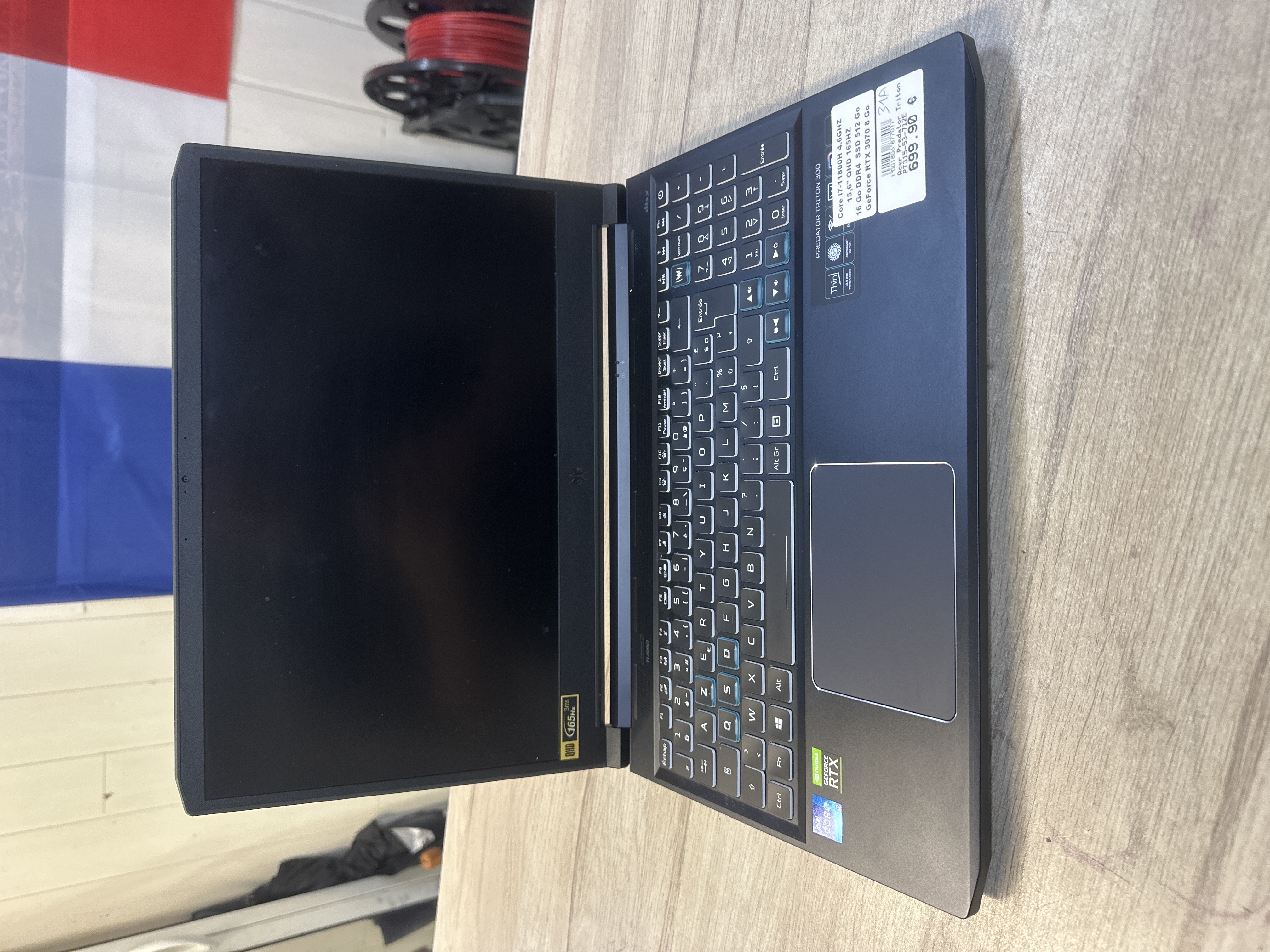 Acer Predator Triton 300 15,6" QHD 165 Hz - Core i7-11800H - GeForce RTX 3070 - 16 Go - SSD 512 Go