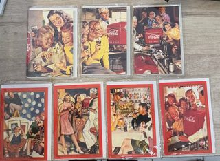 Lot de 17 cartes postales publicitaires Coca-Cola vintage