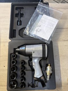 Kit clé à chocs pneumatique en coffret avec jeu de douilles