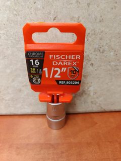 Fischer Darex douille 16 mm 1/2'' 6 pans, 38 mm, Chrome Vanadium