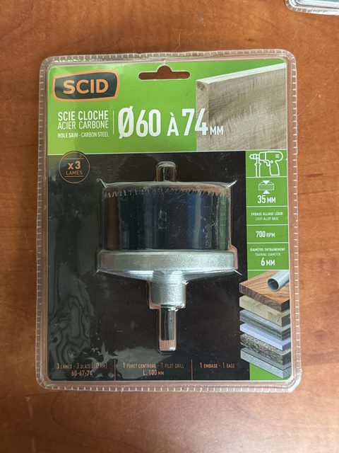 SCID Scie cloche Ø60 à 74 mm