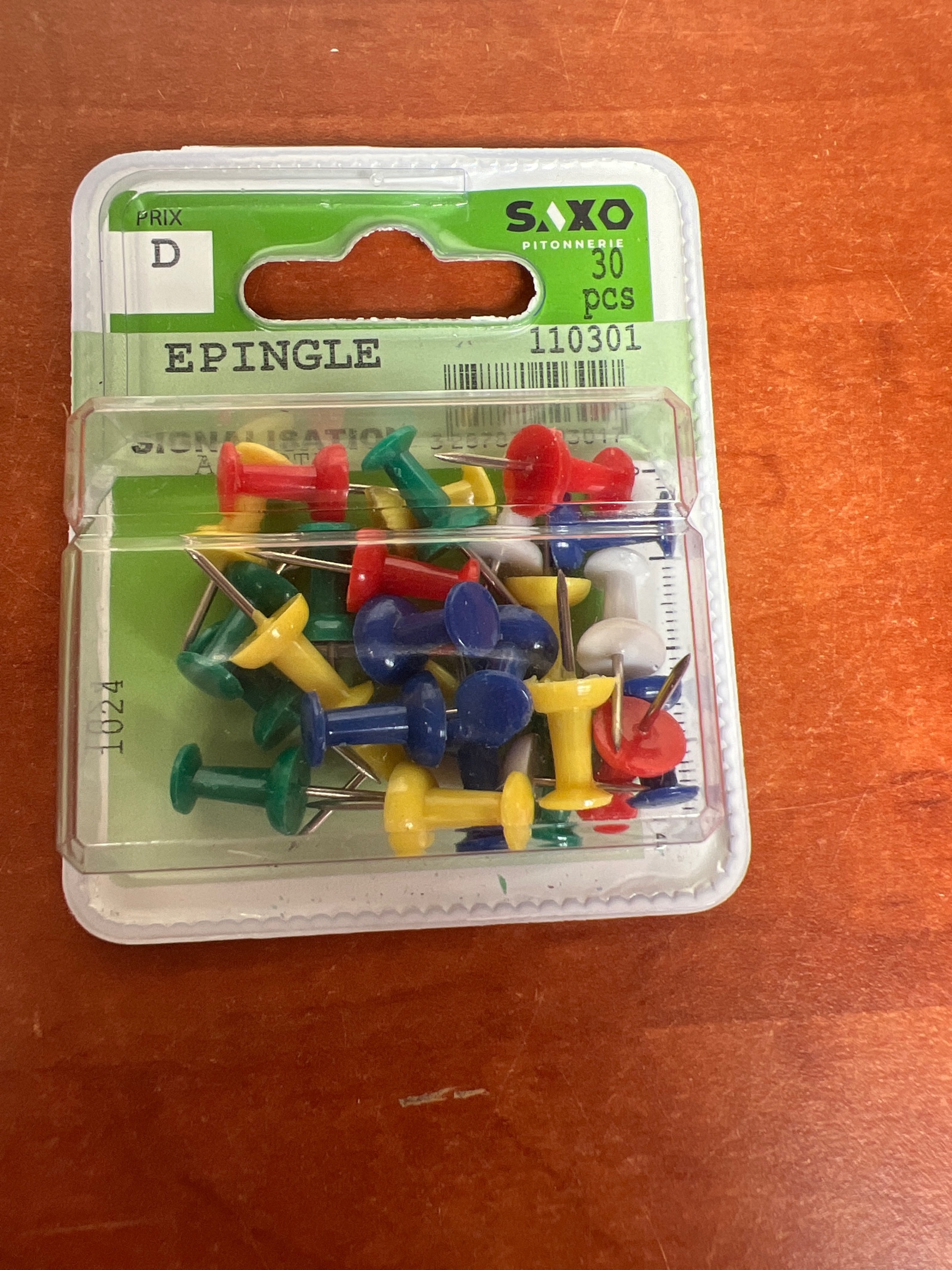 SAXO épingles multicolores 30 pcs - 110301