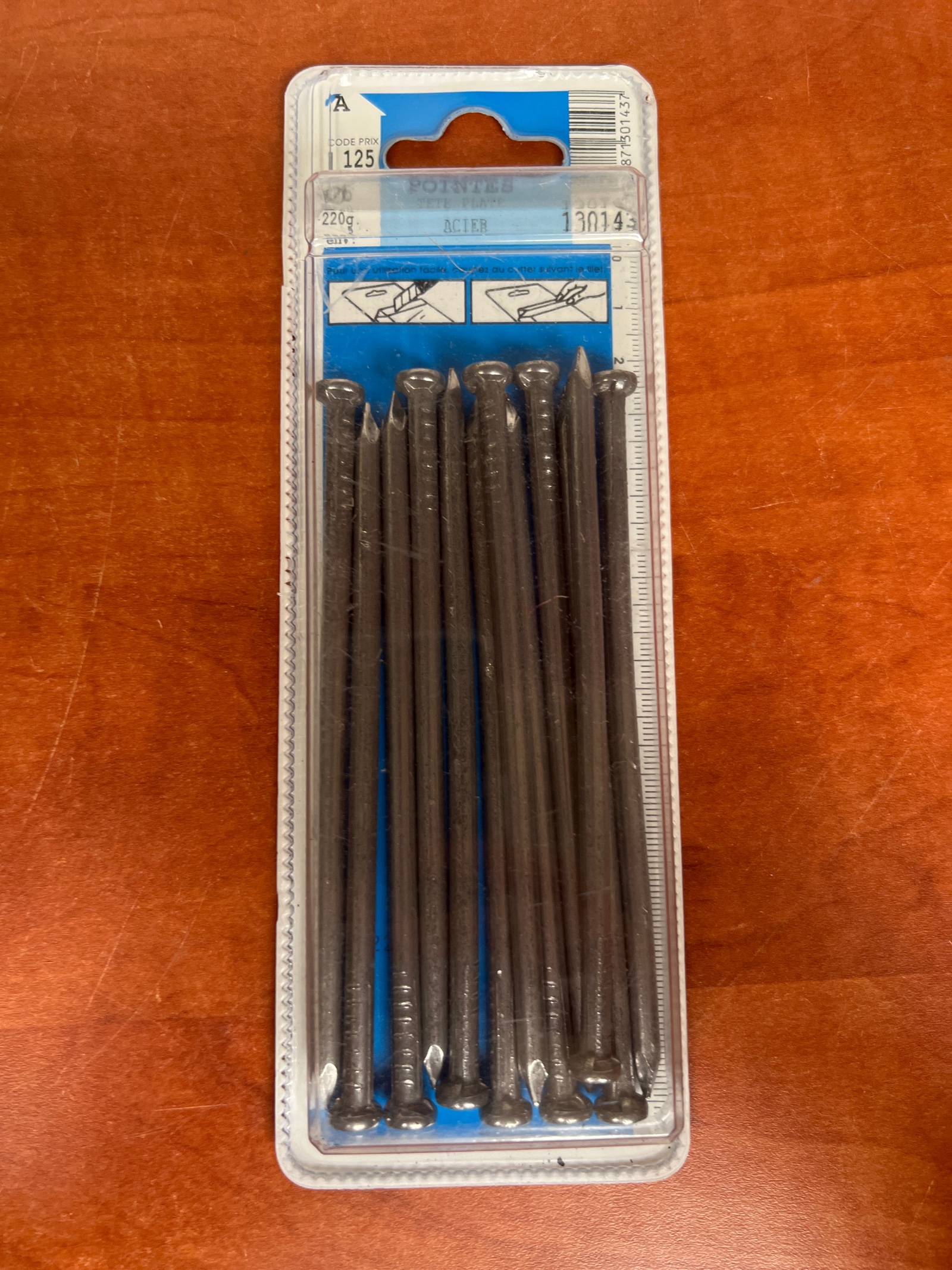 Pointes 125 mm x 2,9 mm (blister)
