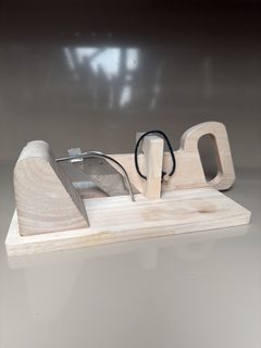 Guillotine à saucisson manuelle en bois