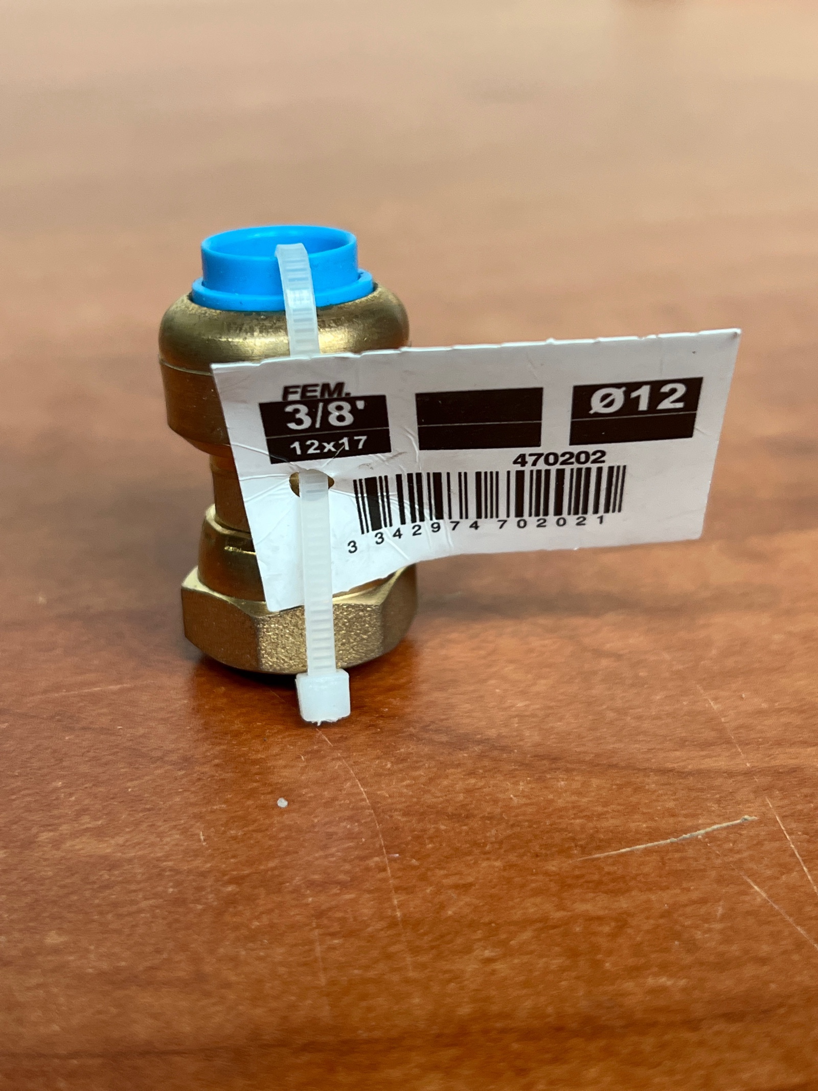 Raccord femelle 3/8 (12x17) pour tube Ø12