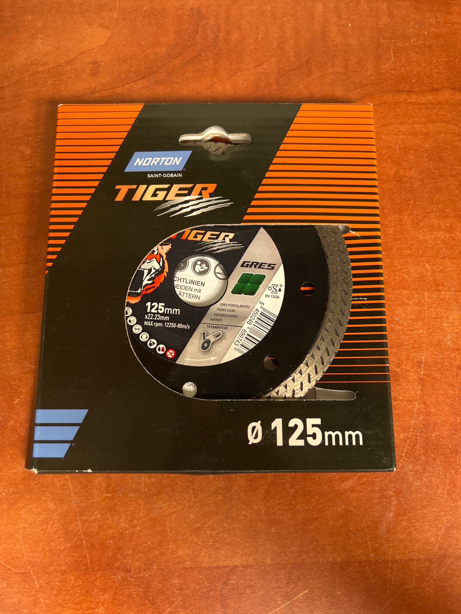 Norton Tiger disque diamant Ø 125 mm pour grès cérame