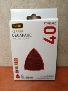 SCID Abrasif Décapage auto-agrippant Standard grain 40 - 152 x 102 mm