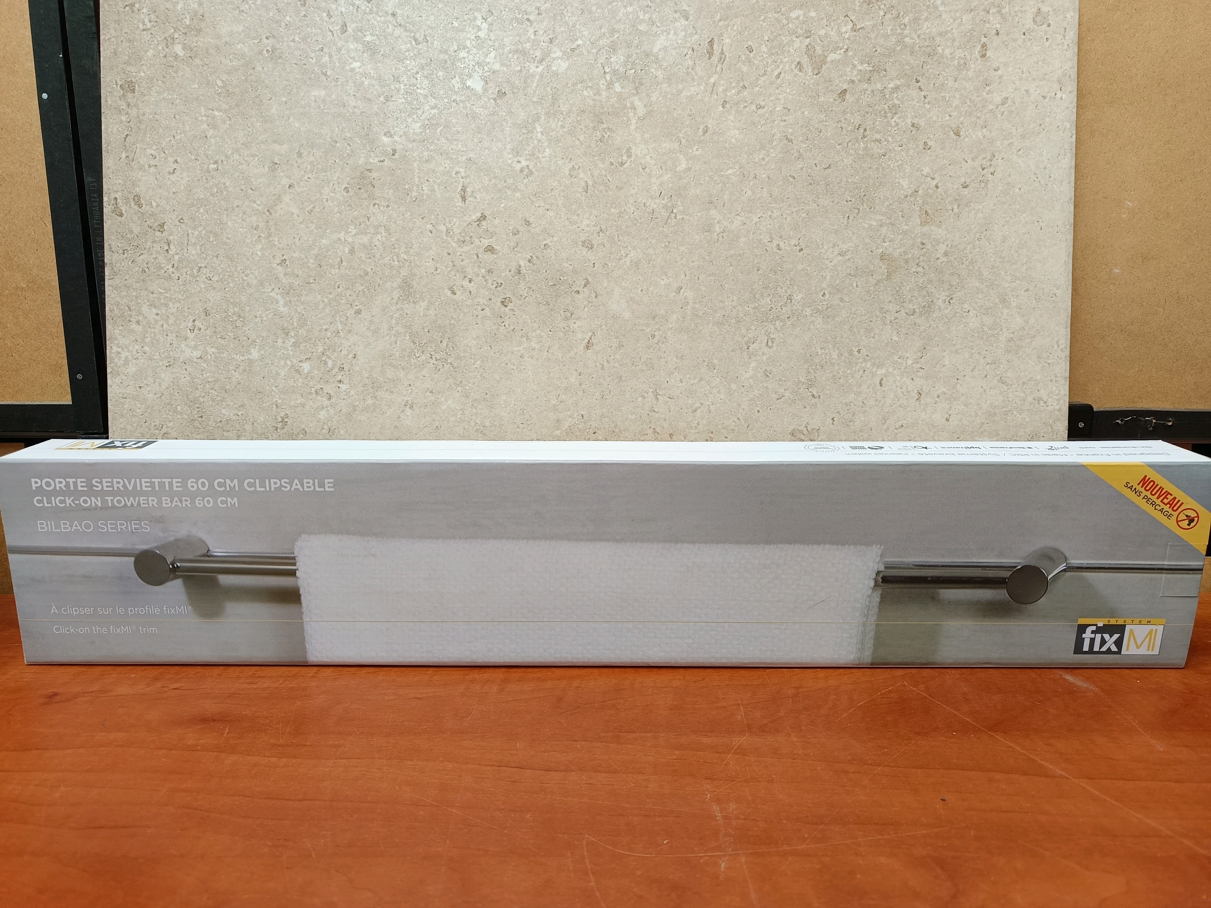 FixM Porte-serviettes clipsable 60 cm – Série Bilbao
