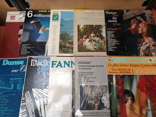 Lot de 30 vinyles 33T – musique classique et musette (divers artistes)
