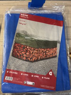 Bâche 12 x 3 m 140 g/m² - bleue