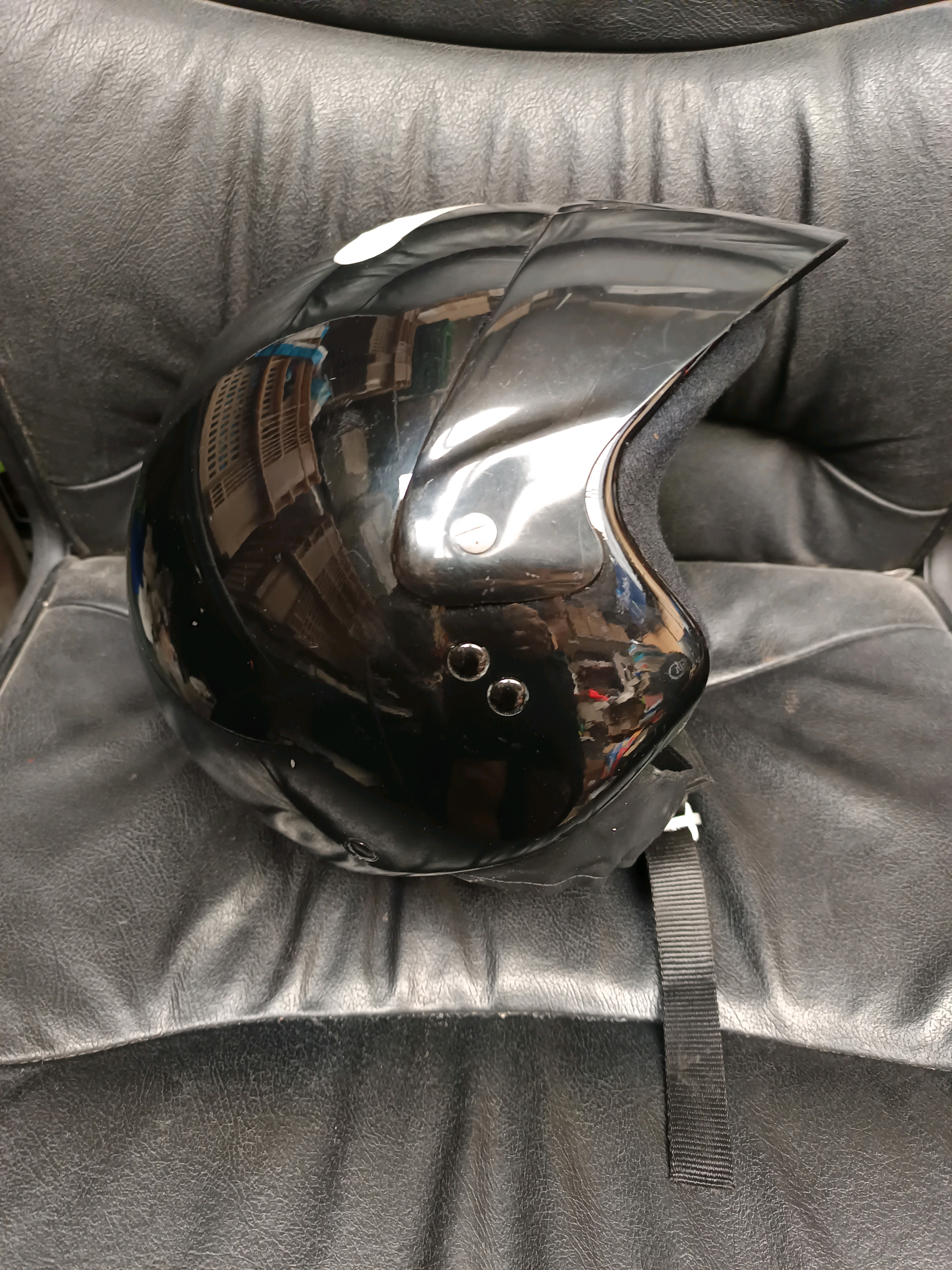 Casque jet/open-face noir - Taille XL