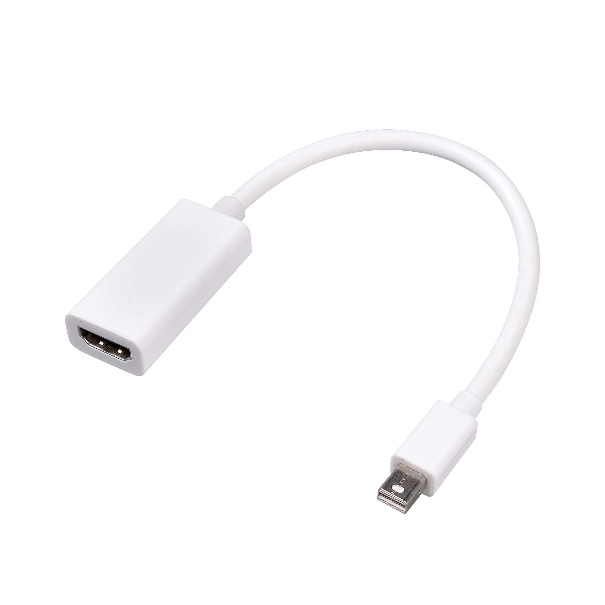 APM - Câble adaptateur - Mini DisplayPort mâle pour HDMI femelle - 15 cm - blanc - support 1080p