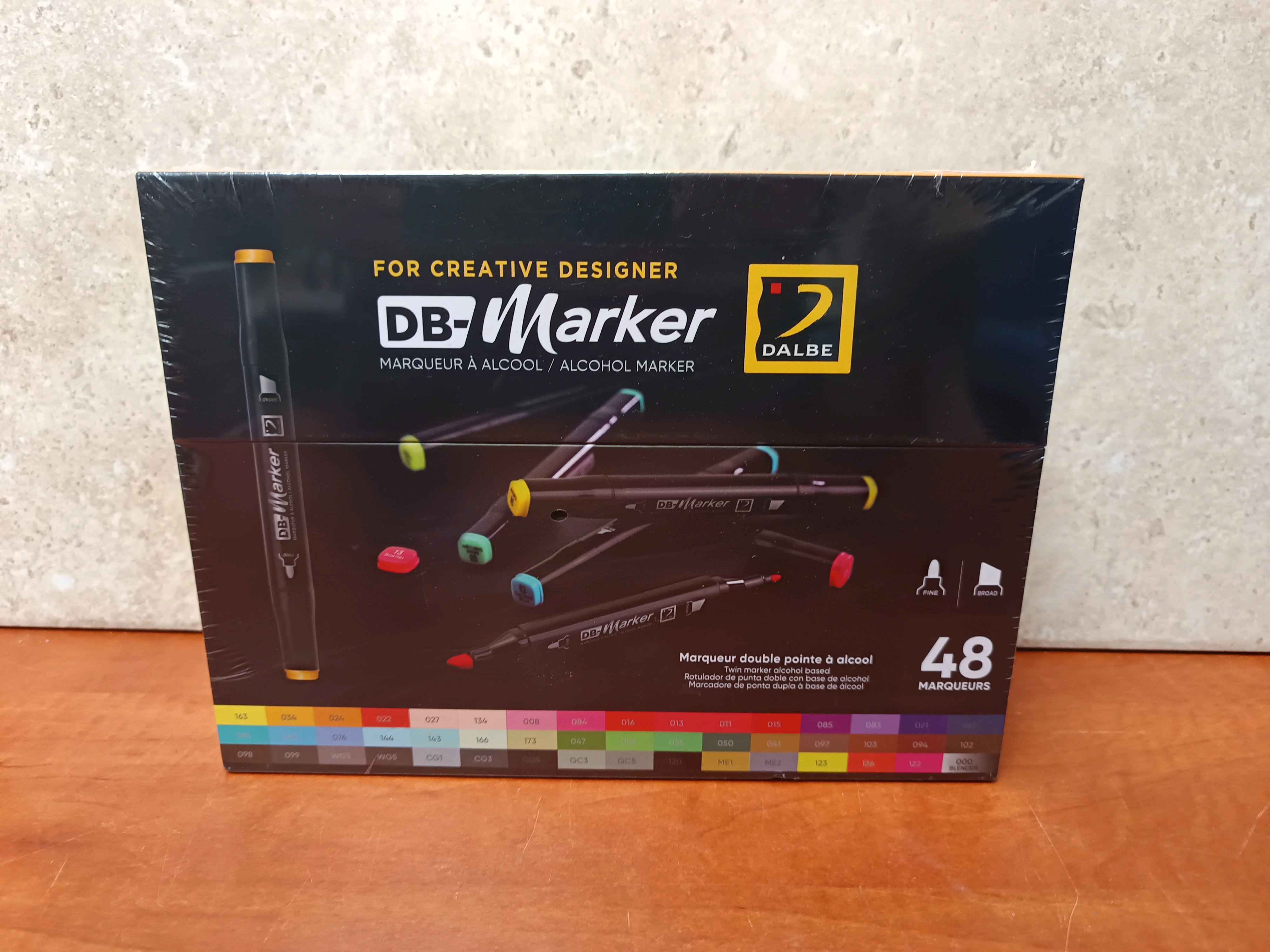 DALBE DB'Marker – Coffret 48 marqueurs à alcool double pointe
