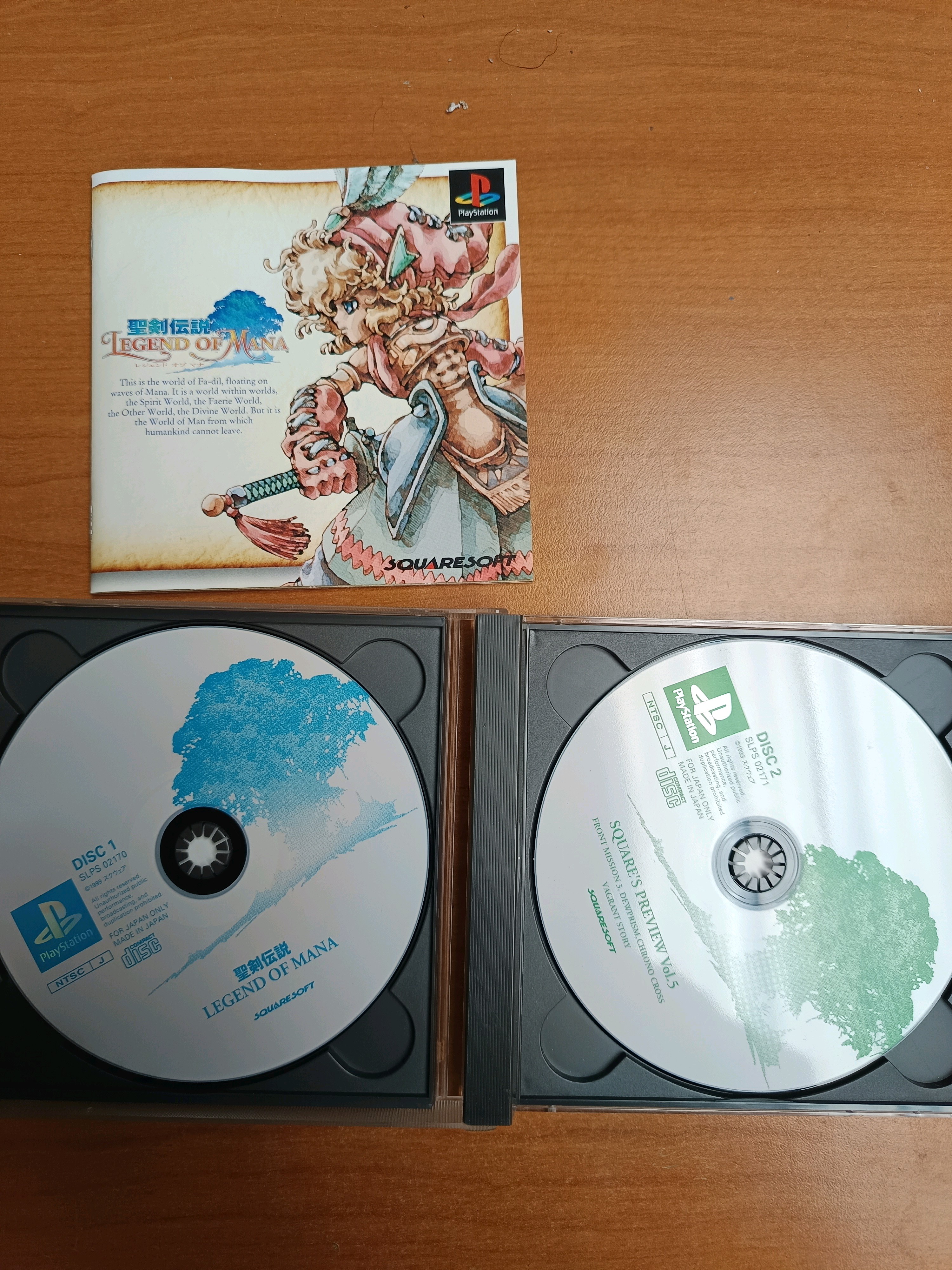 PlayStation (PS1) - Legend of Mana (Squaresoft) - Version japonaise - 2 disques