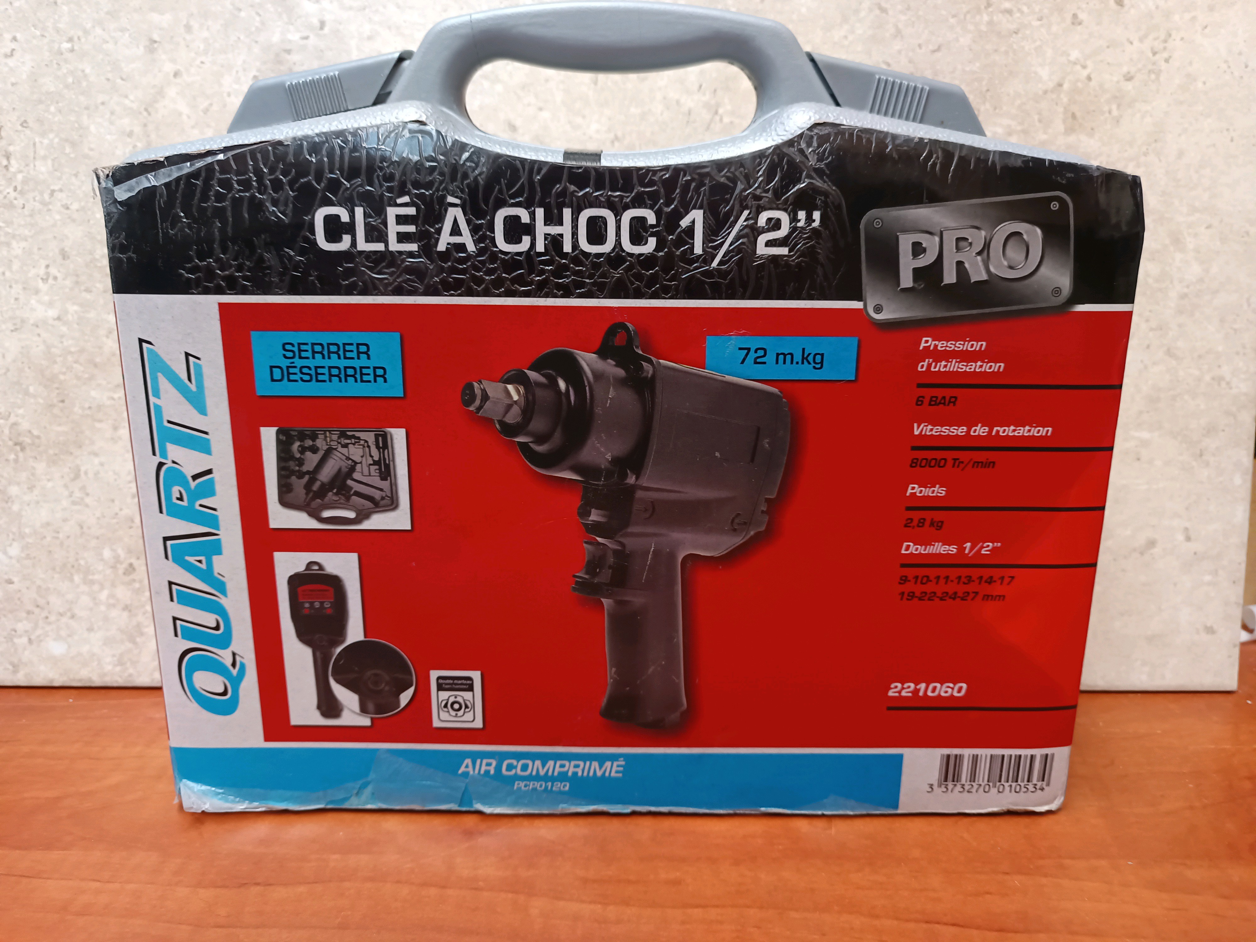 Clé à choc 1/2'' Quartz PRO FCPW-190 (air comprimé)