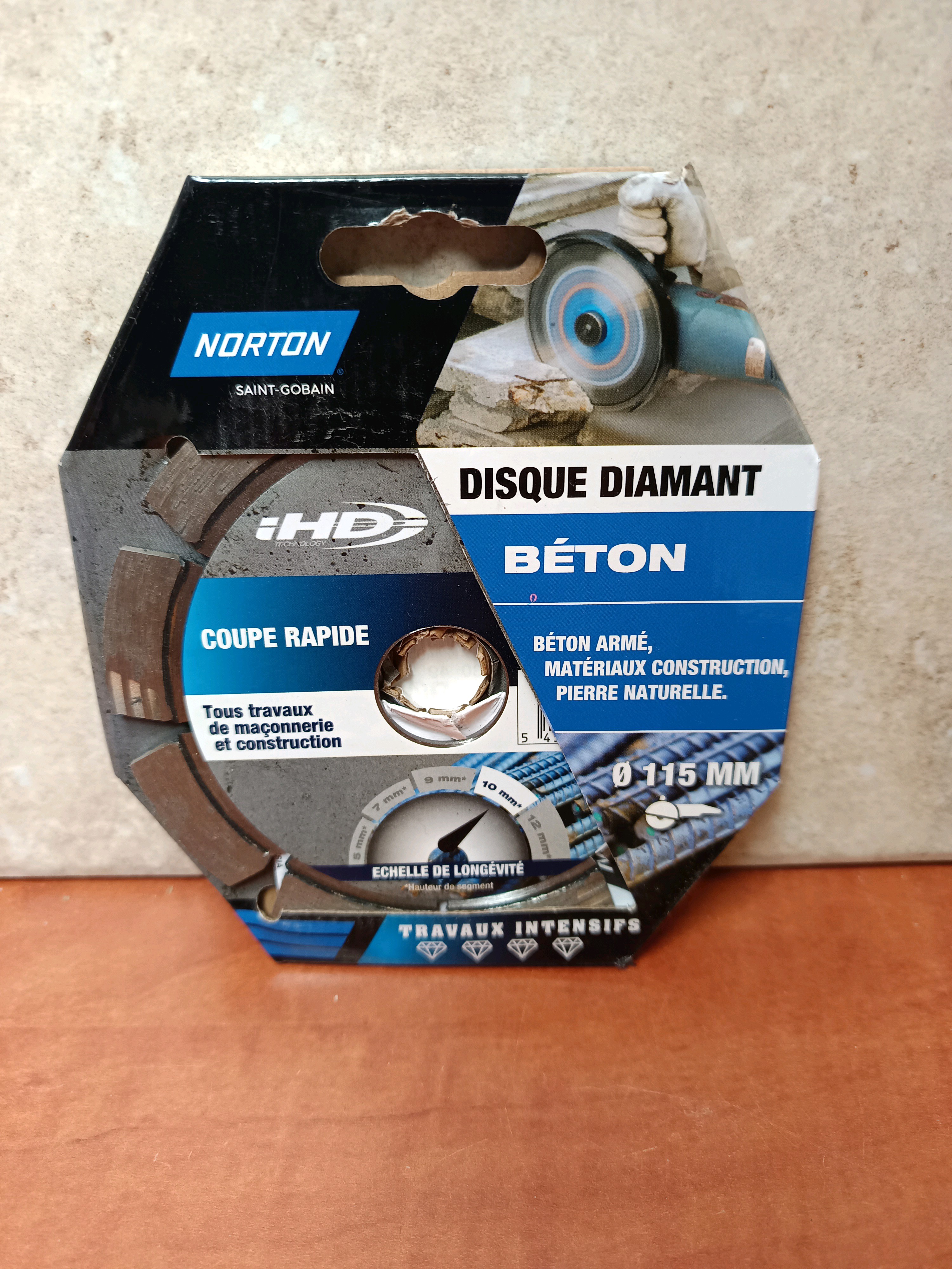 HD Disque diamant béton Ø115 mm coupe rapide