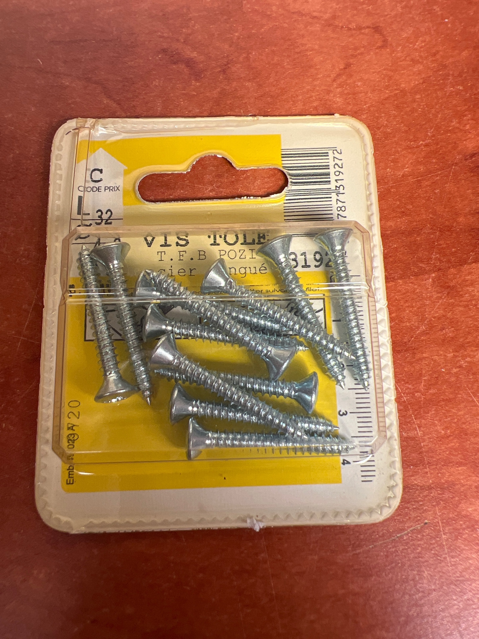 Vis tôle T.F.B POZI acier zingué 32 mm (blister)