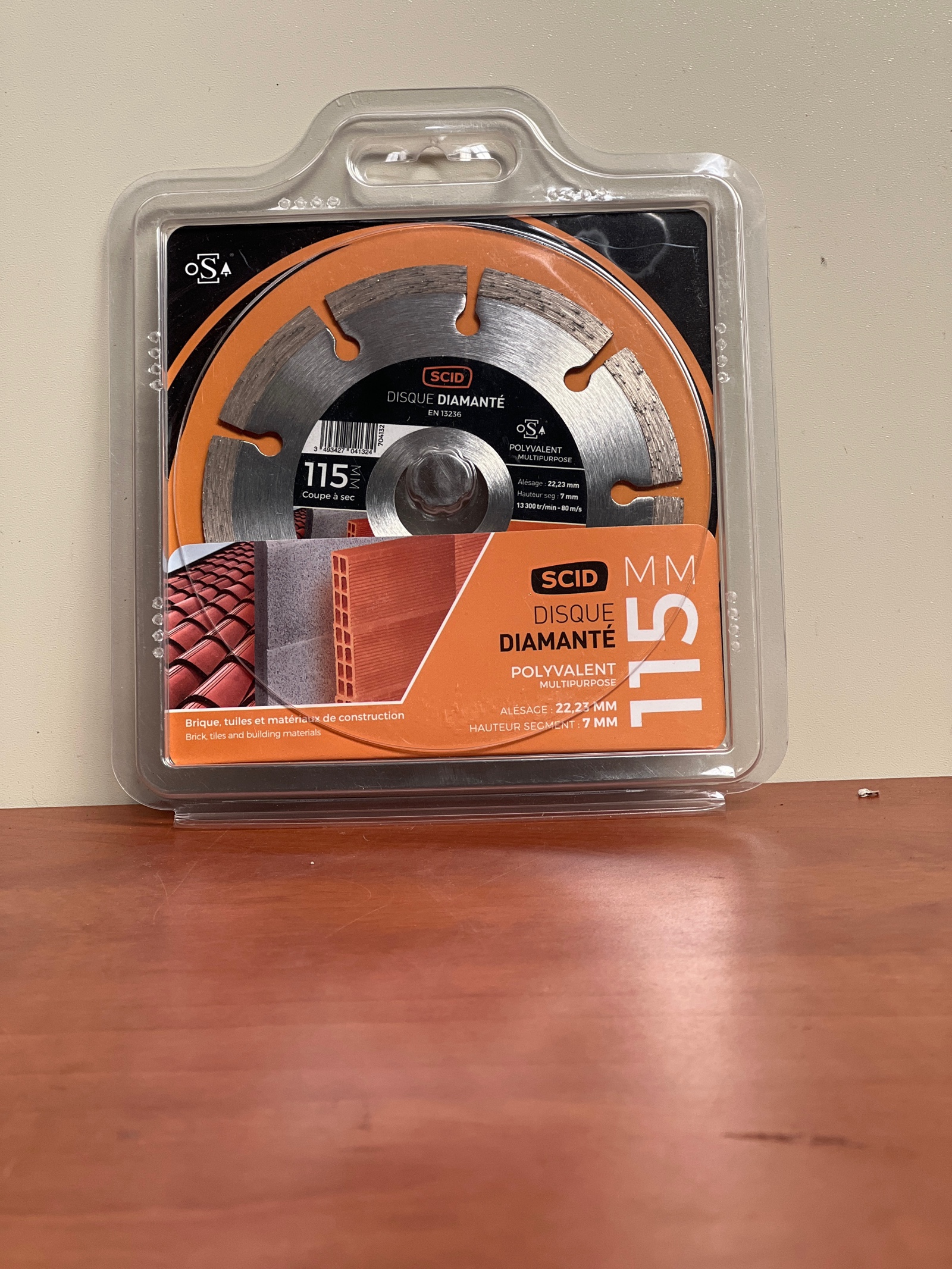 SCID Disque diamant polyvalent 115 mm (alésage 22,23 mm)