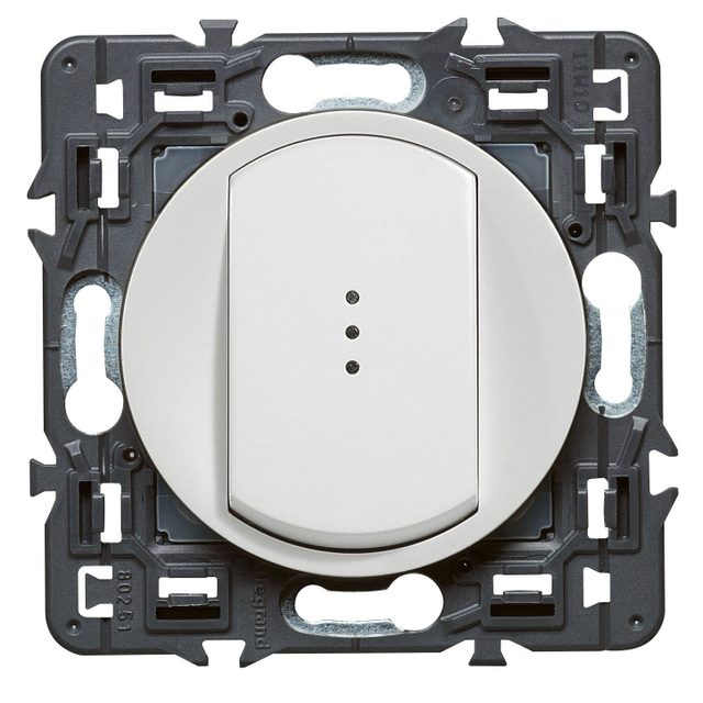 Interrupteur/Va et Vient Lumineux LEGRAND Céliane Soft 10A Blanc (Voyant Fourni)