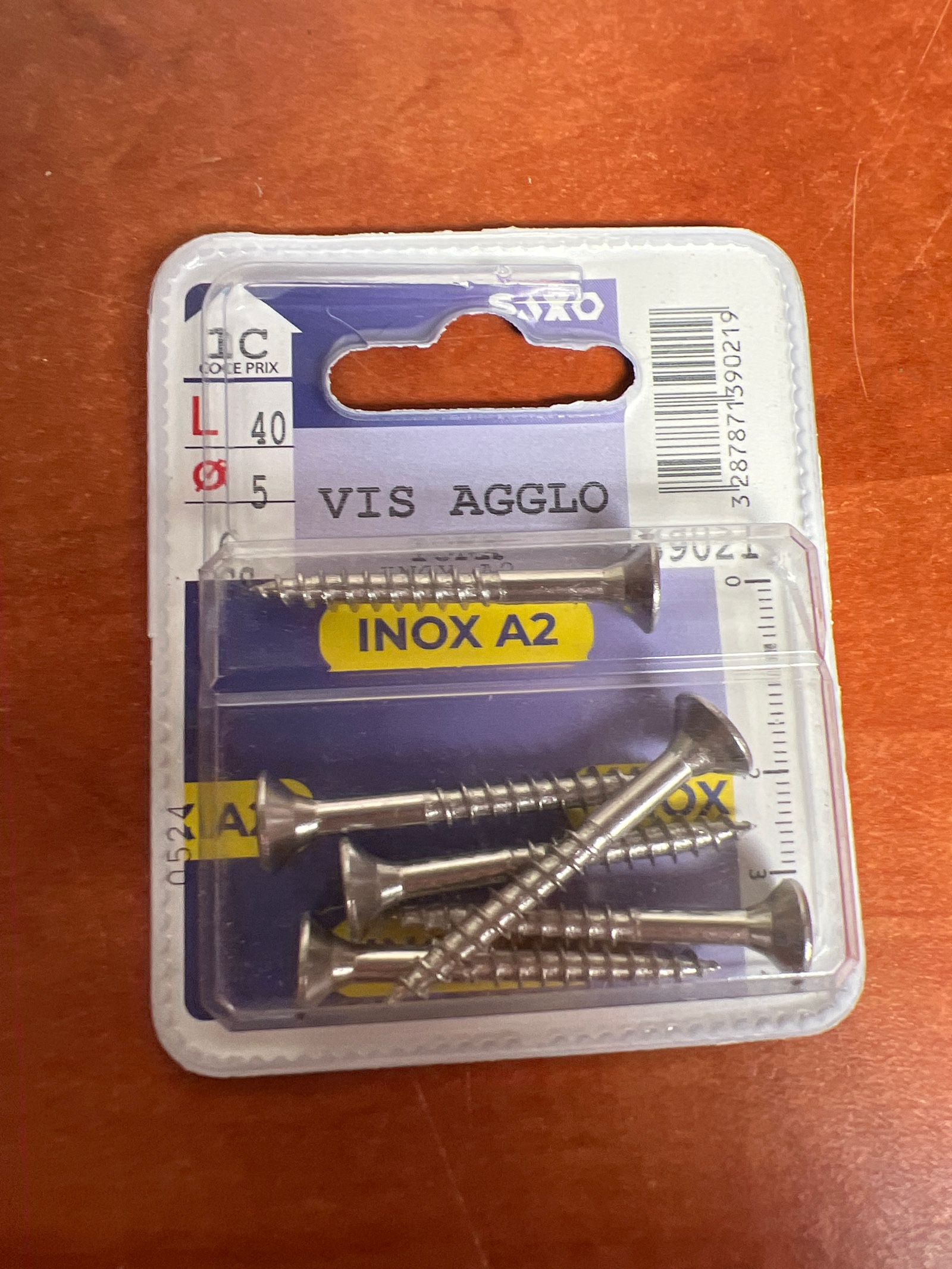 Siro vis agglo inox A2 5 x 40 mm