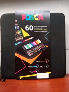 POSCA coffret 60 marqueurs peinture tout support avec étui