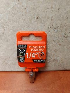Fischer Darex douille 1/4" 5,5 mm 25 mm 12 pans (Chrome Vanadium)