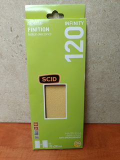 SCID Infinity abrasif finition grain 120, 115 x 280 mm, fixation avec pince