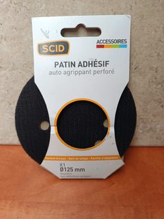 SCID Patin adhésif auto agrippant perforé Ø125 mm (8 trous)