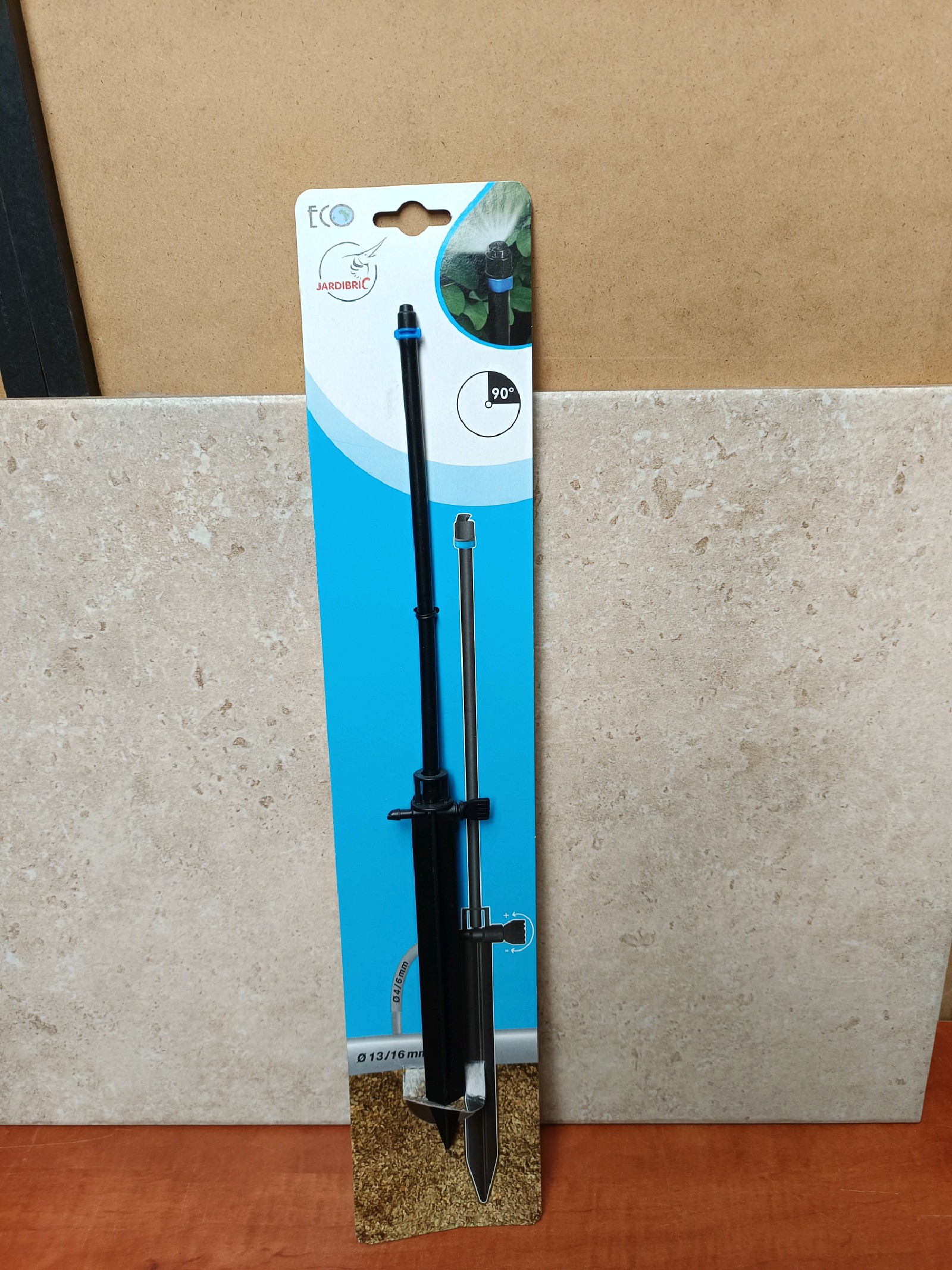 Asperseur de jardin sur pique 90° pour tuyau Ø 13/16 mm