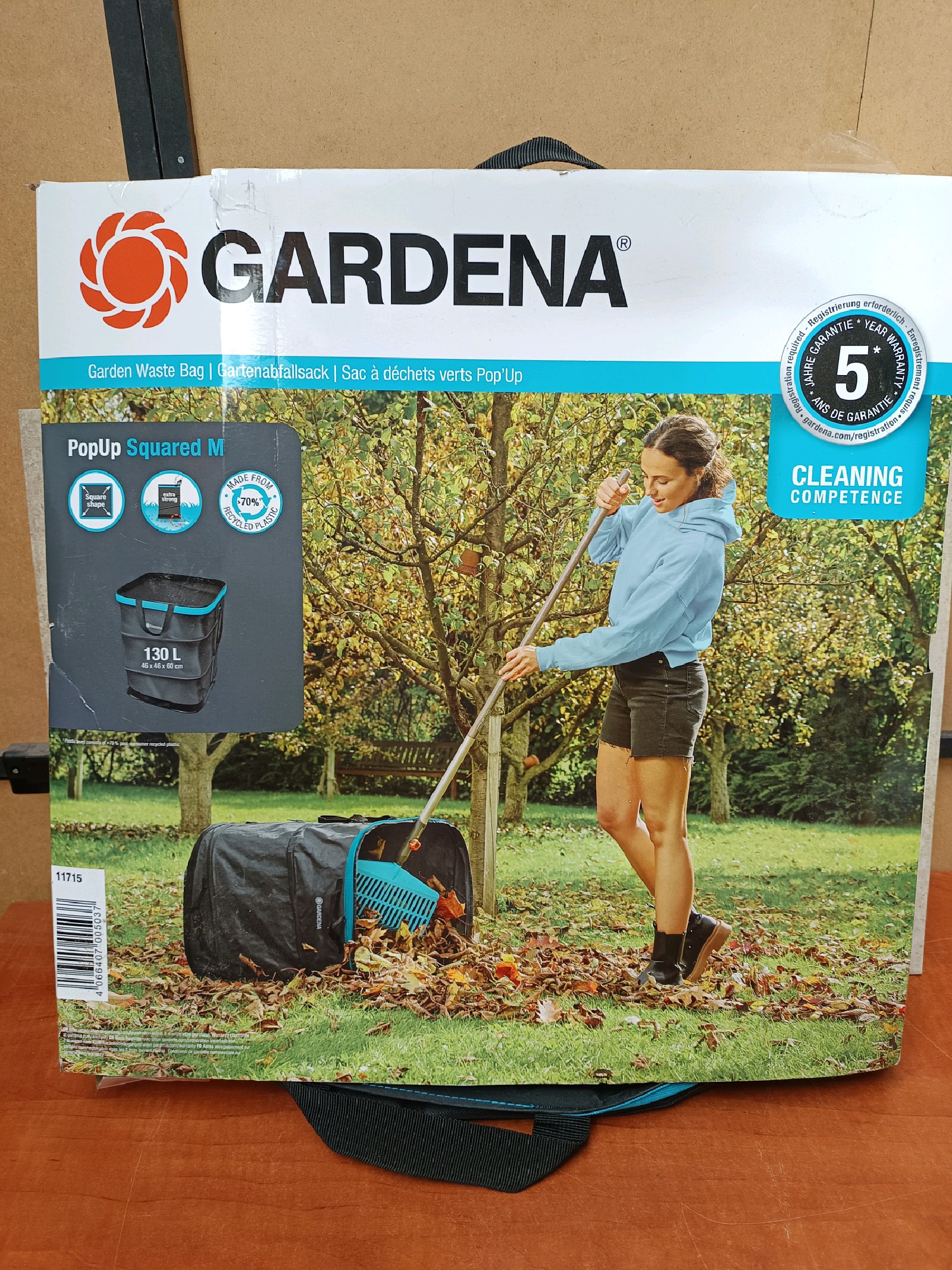 Gardena PopUp Squared M - Sac à déchets verts 130 L