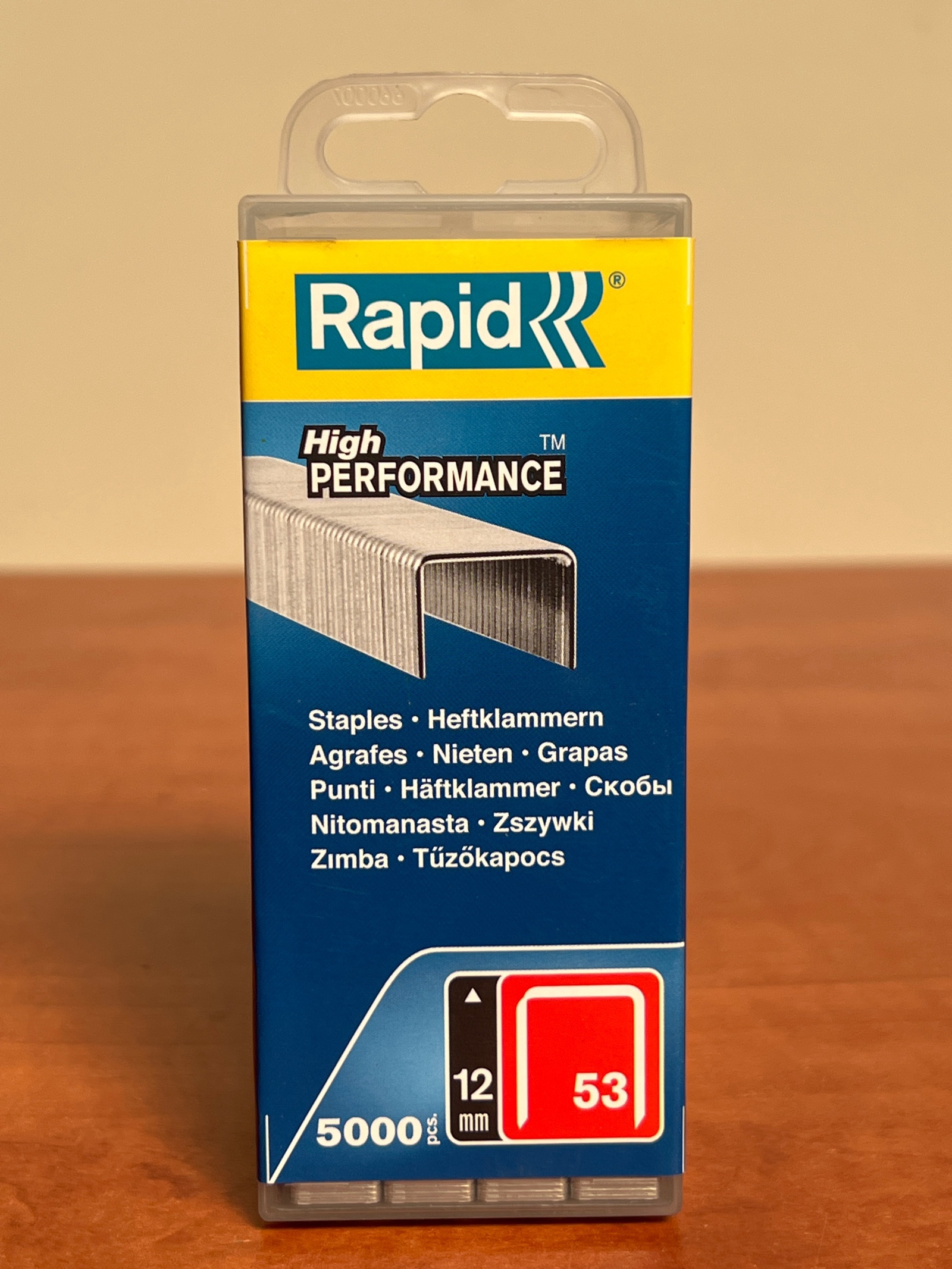 Agrafes Rapid 53 High Performance, 12 mm, boîte de 5000