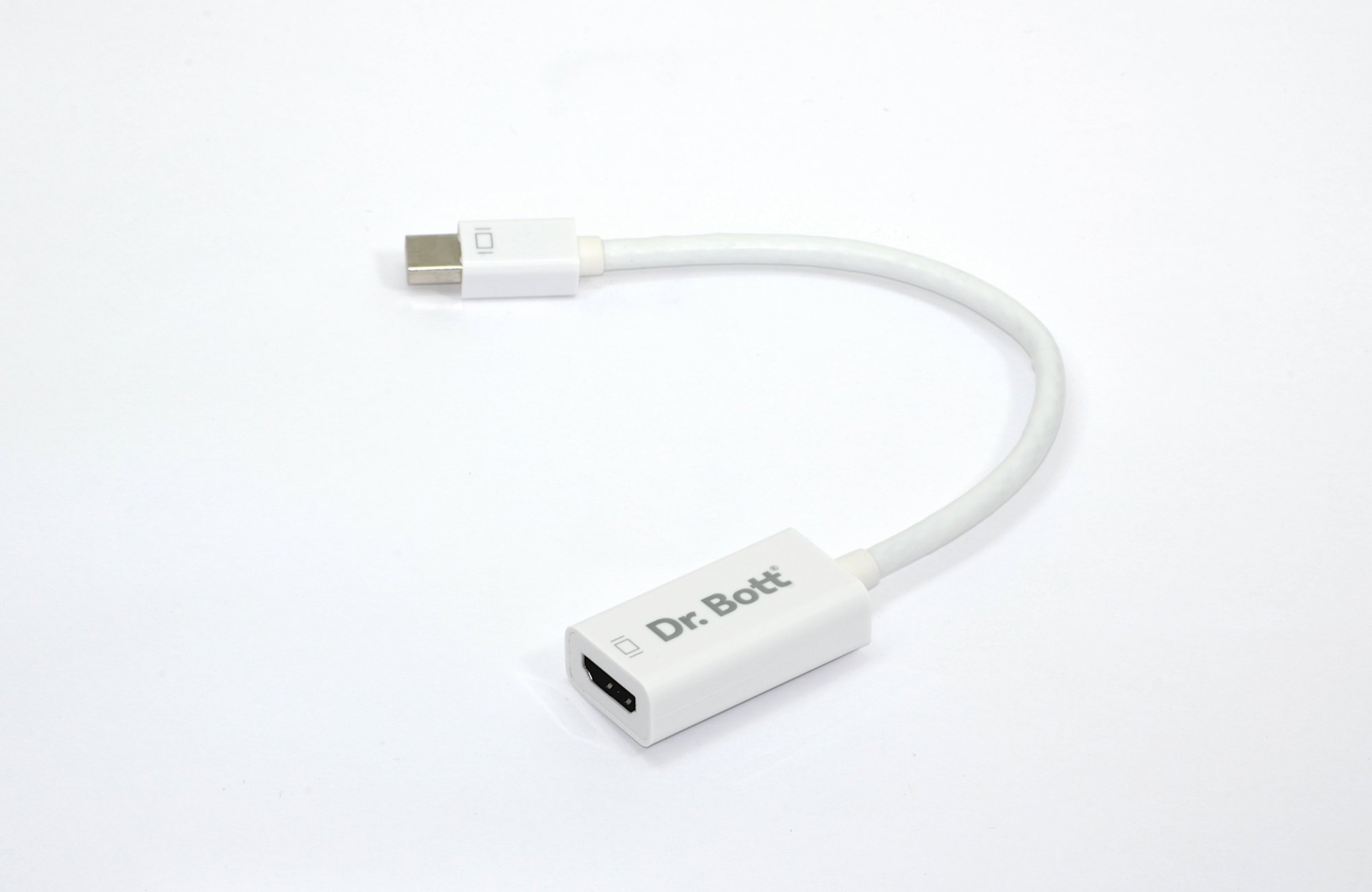 Dr. Bott Adaptateur Mini DisplayPort vers HDMI Pro pour Ordinateur portable Blanc