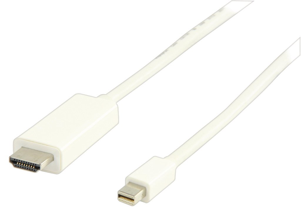 Valueline - Câble adaptateur - DisplayPort mâle pour HDMI mâle - 2 m - blanc - rond
