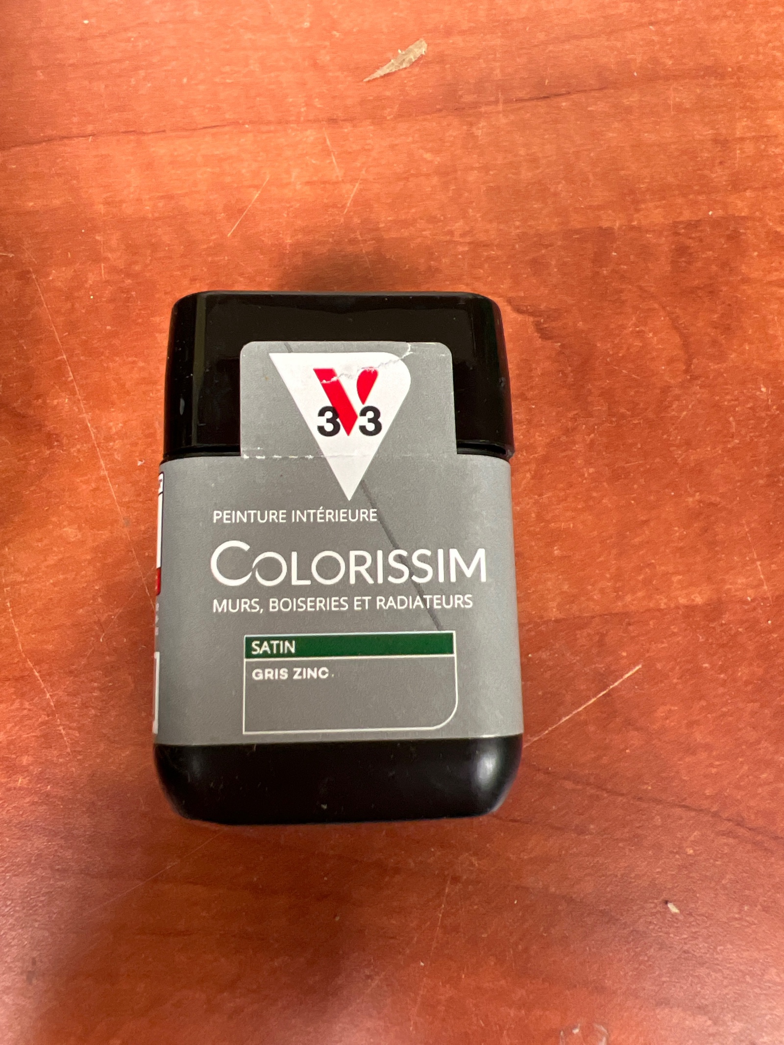 V33 Colorissim Peinture intérieure Satin Gris Zinc (murs, boiseries et radiateurs)