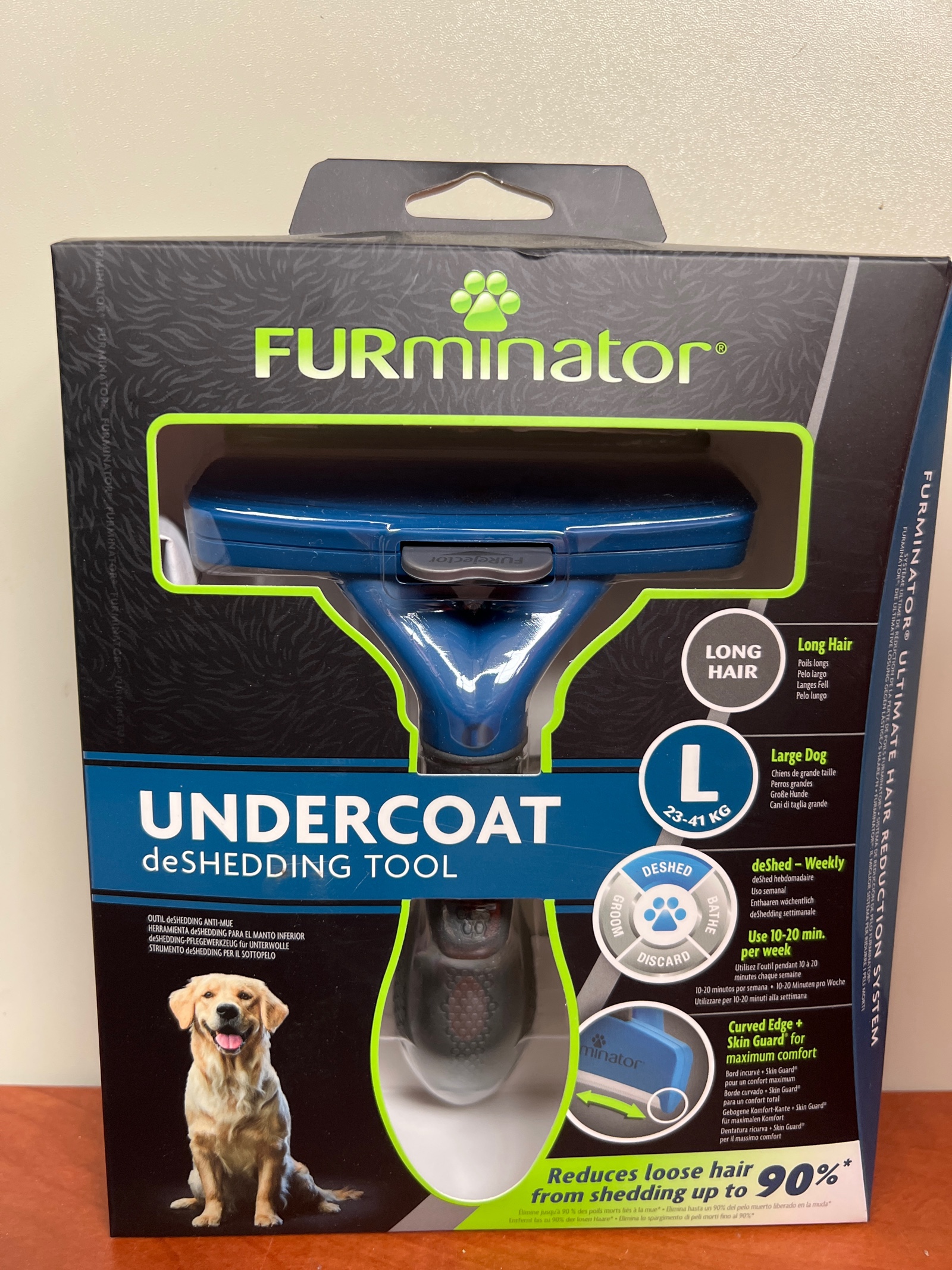 FURminator Undercoat deShedding Tool L pour grand chien à poils longs