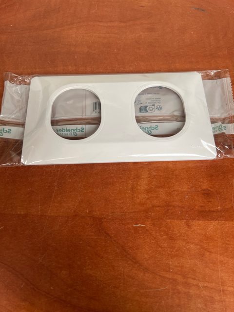 Schneider Electric Ovalis plaque 2 postes horizontale 71 mm blanc