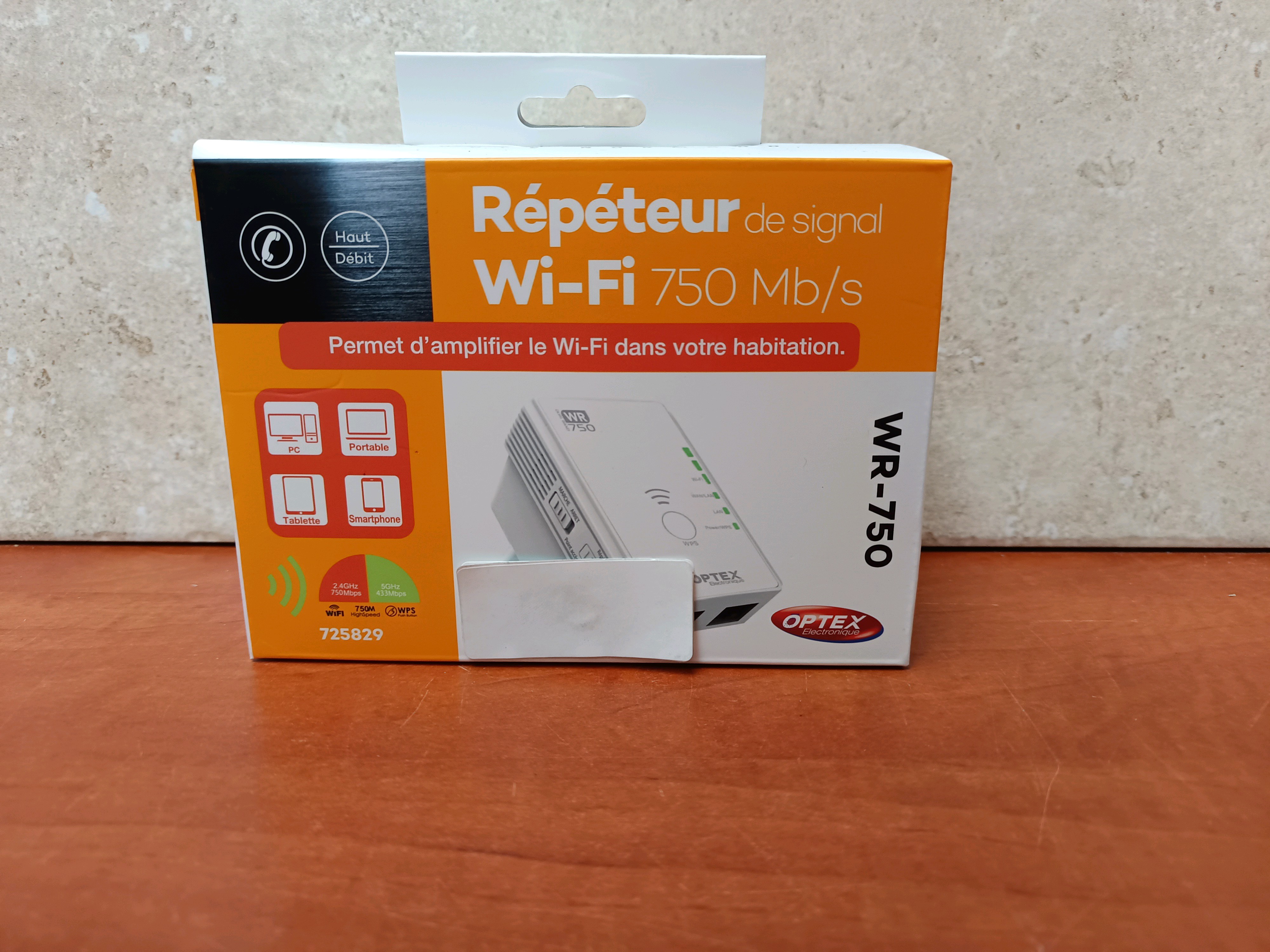 Optex WR-750 Répéteur Wi‑Fi 750 Mb/s