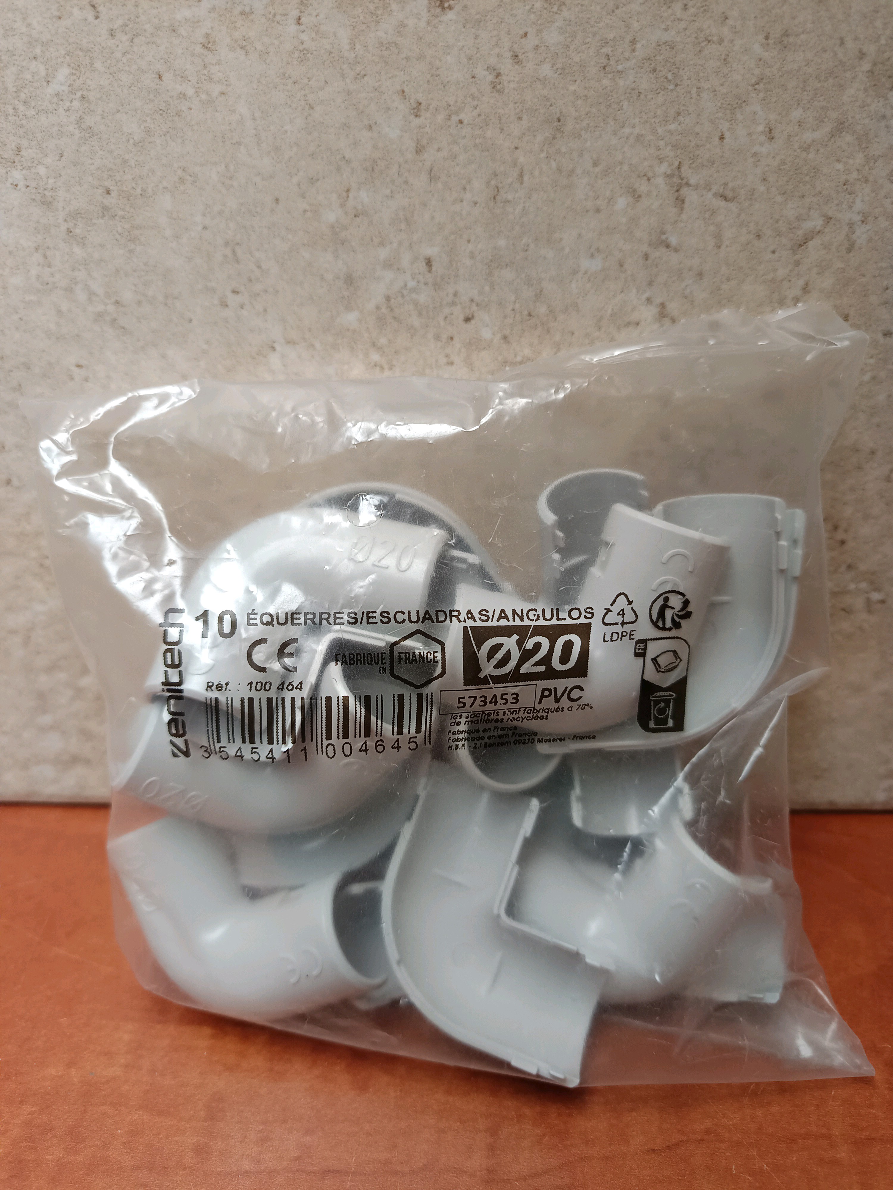 Zenitech Équerres PVC Ø20 (x10)